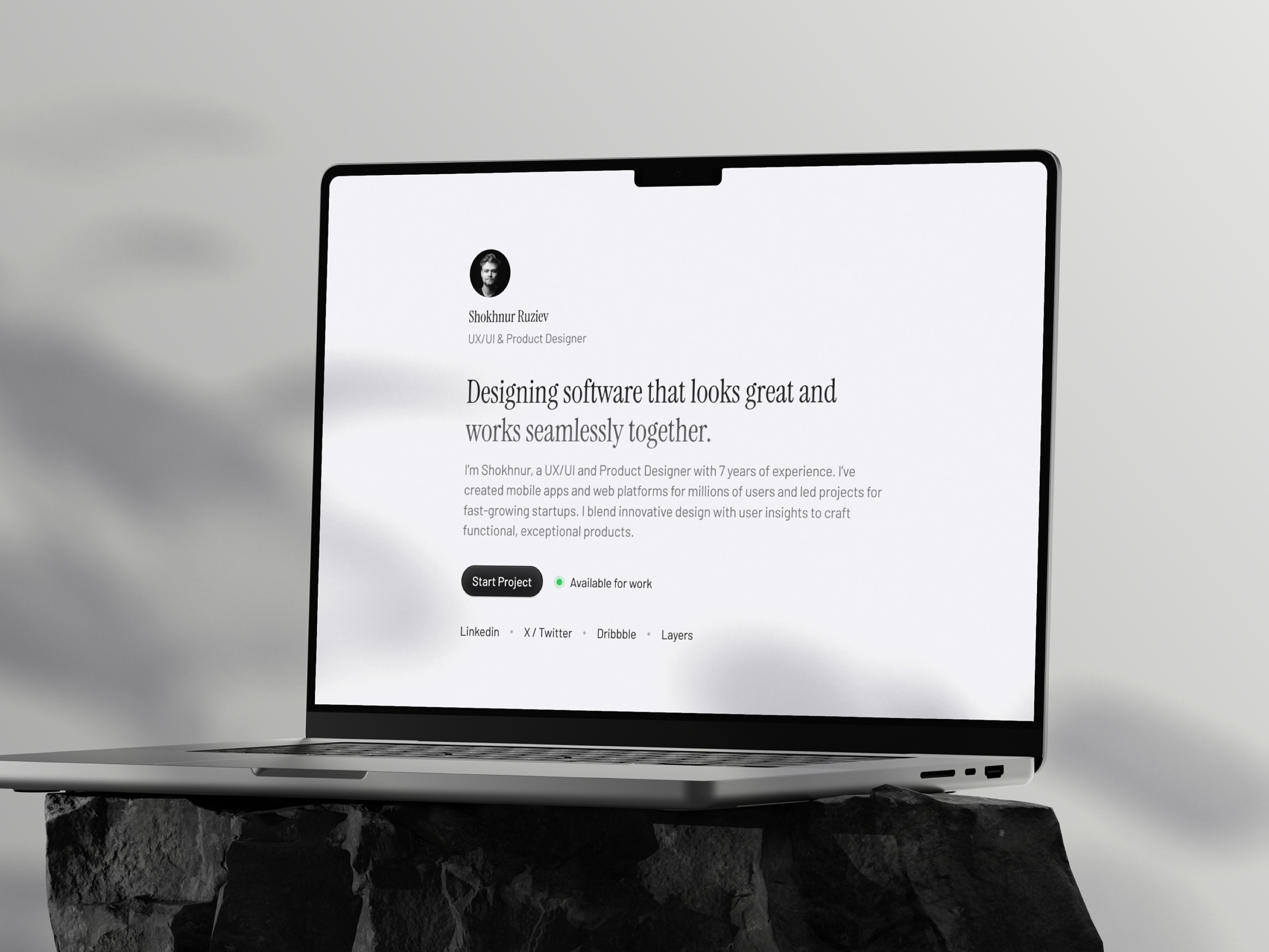 Screenshot of Aspect website