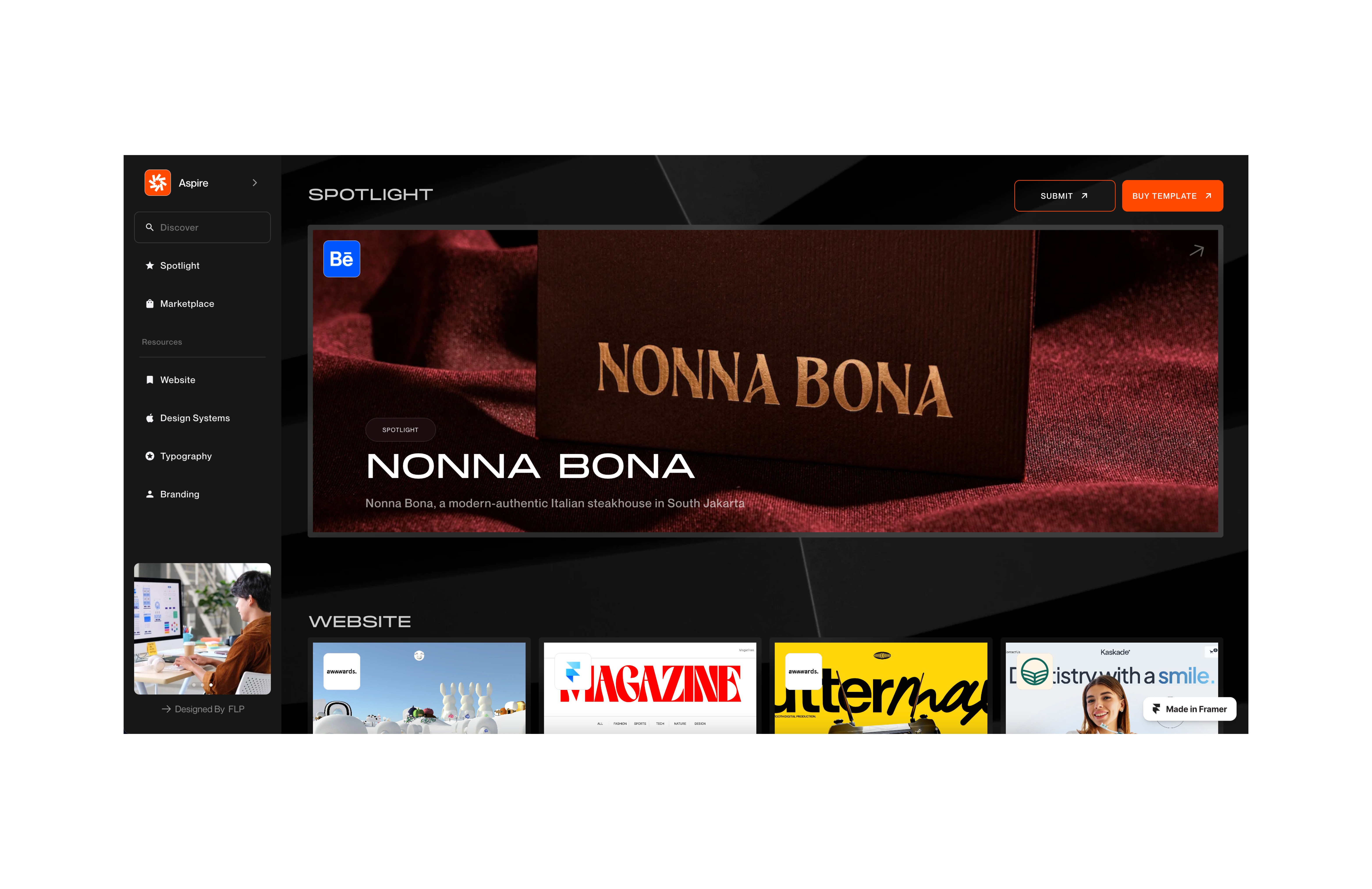 Screenshot 3 of Aspire documentation website