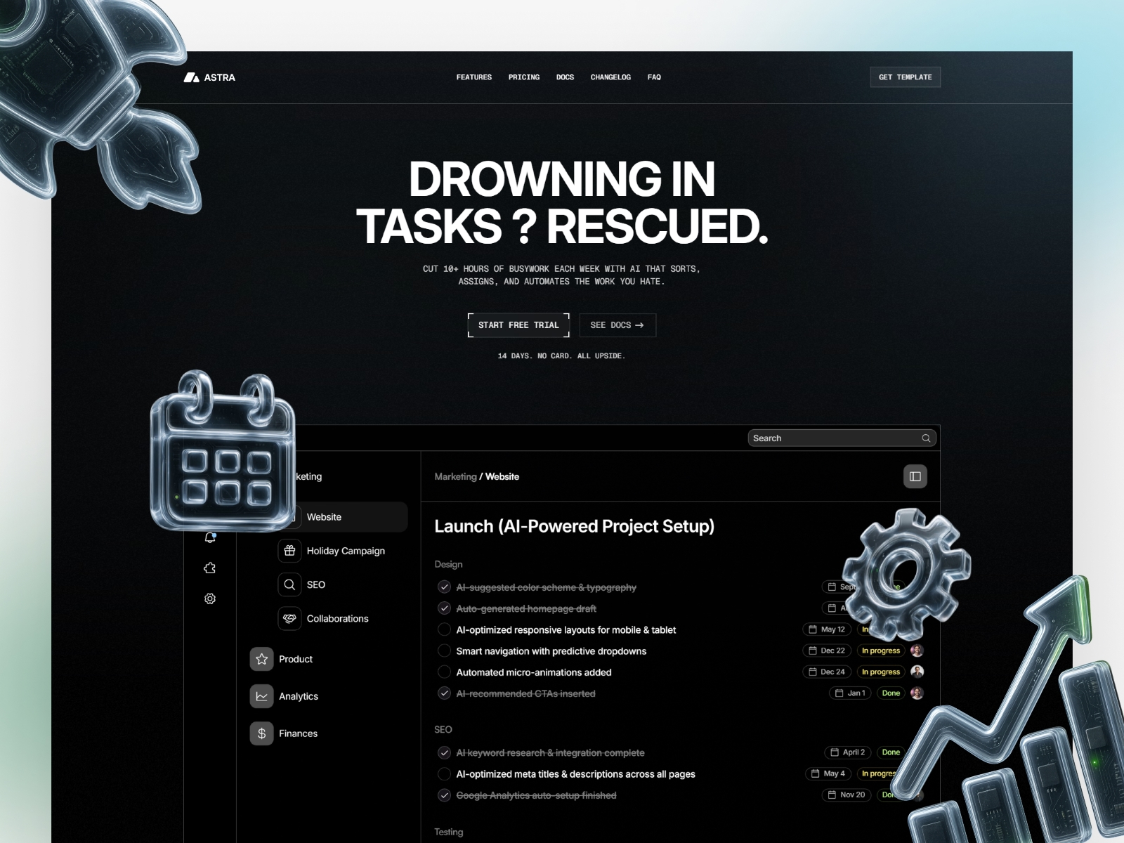 Screenshot of Astraforge website