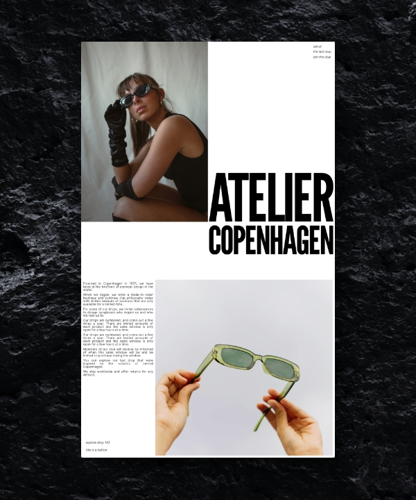Screenshot of Atelier website