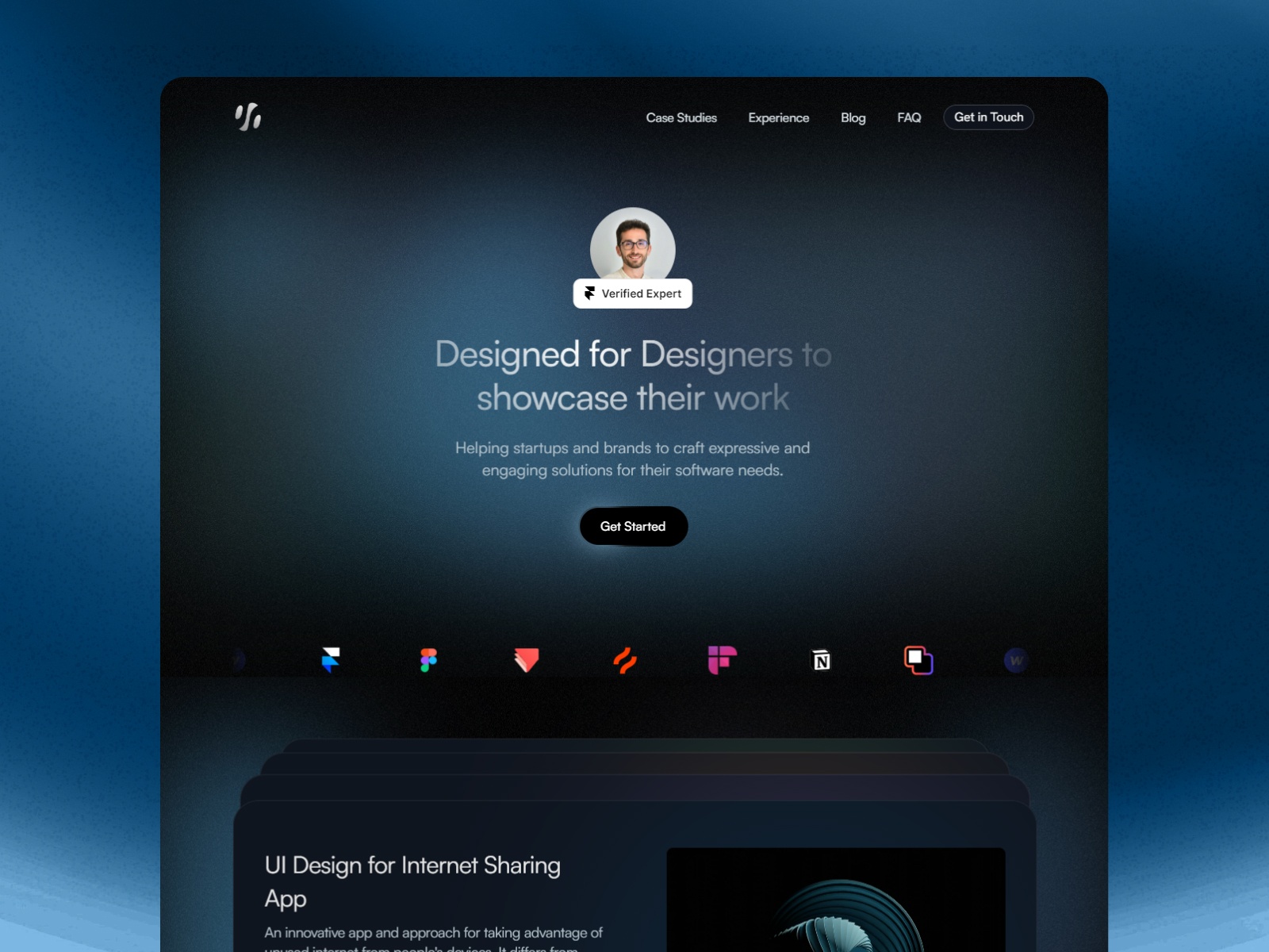 Screenshot of Athos dark website