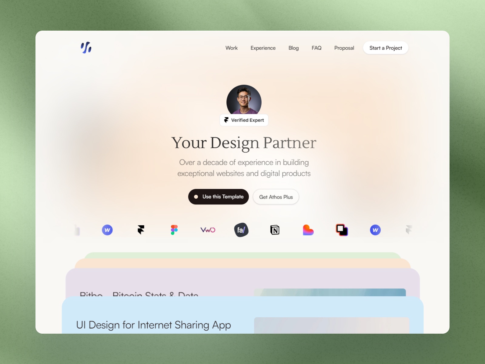 Screenshot of Athos website