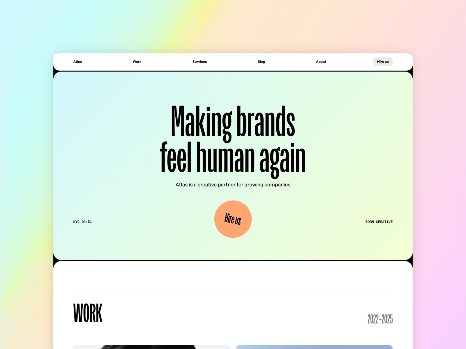 Screenshot of Atlas studio website