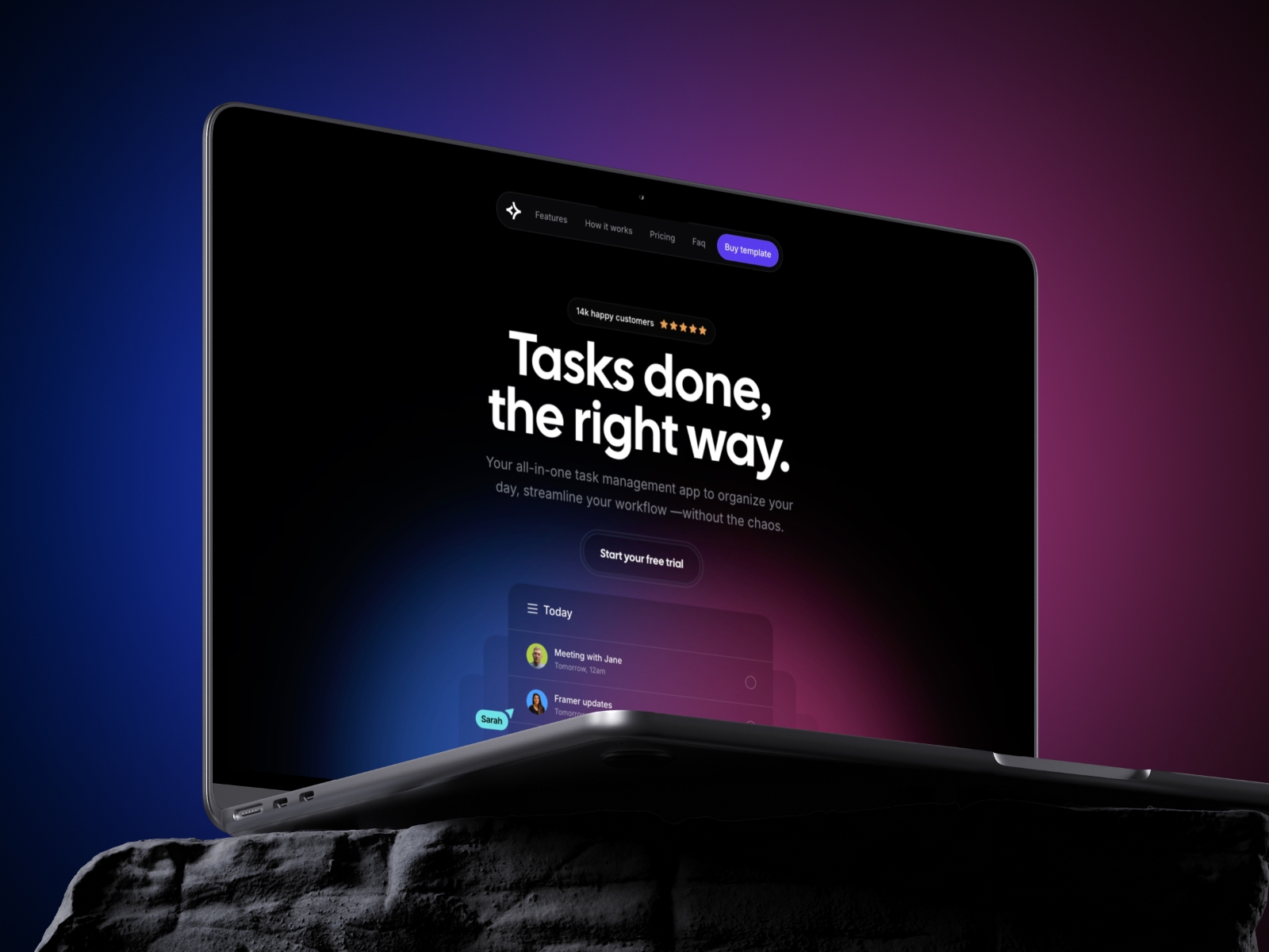 Screenshot of Atoma website