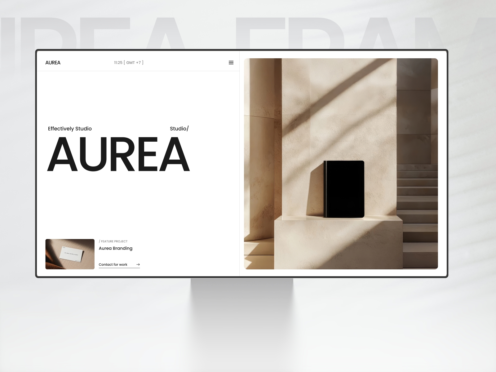 Screenshot of Aurea website