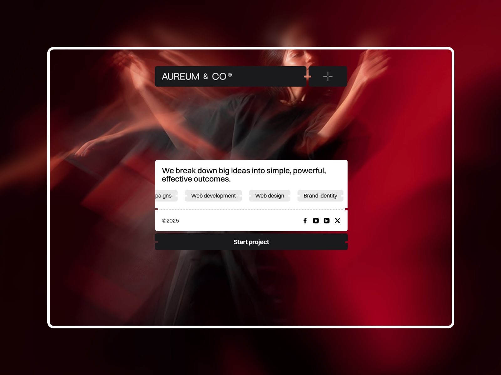 Screenshot of Aureum co website