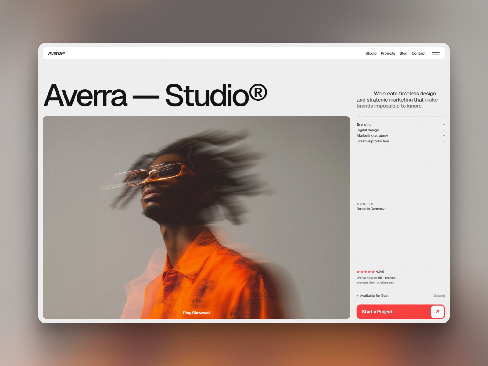 Screenshot of Averra website