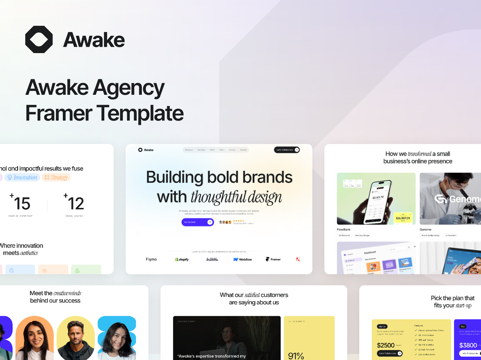 Screenshot of Awake website