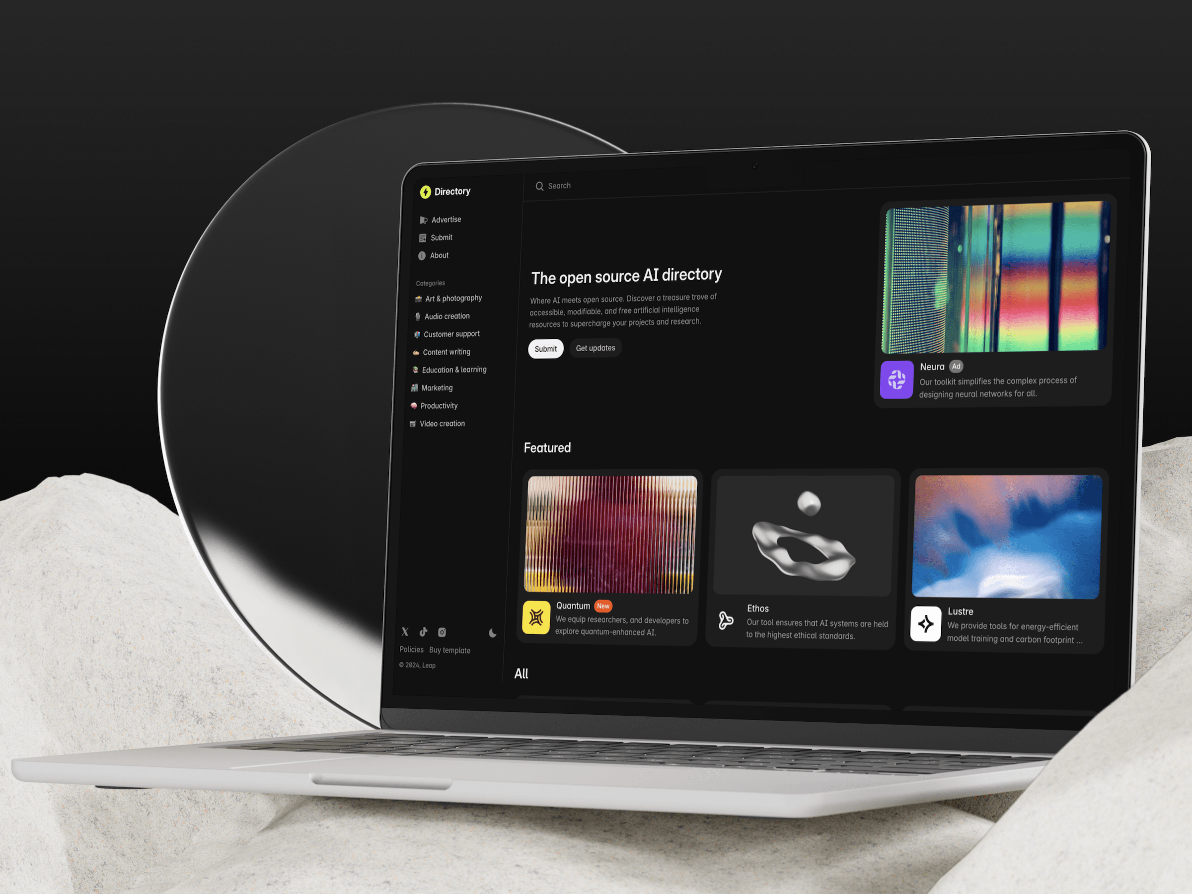 Screenshot of Axon website