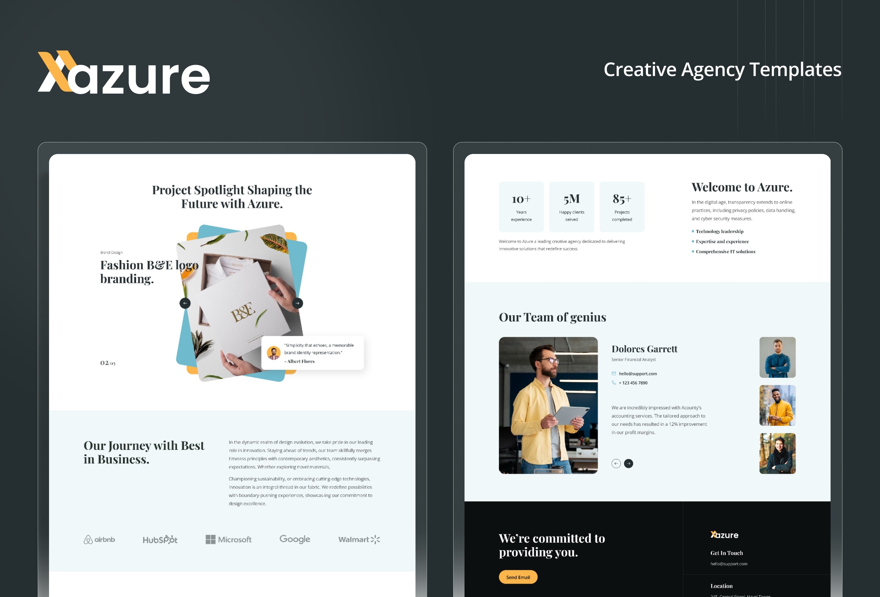 Screenshot 4 of Azure creative agency template