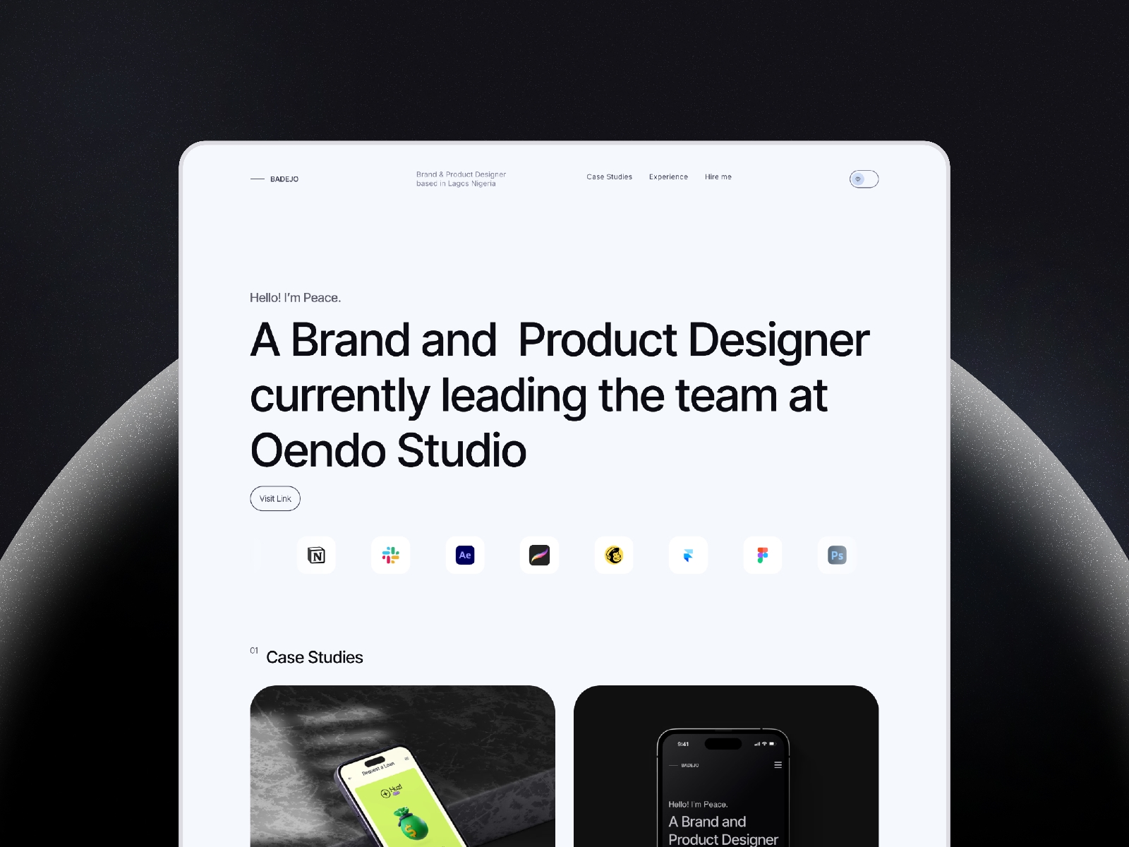 Screenshot of Badejo website