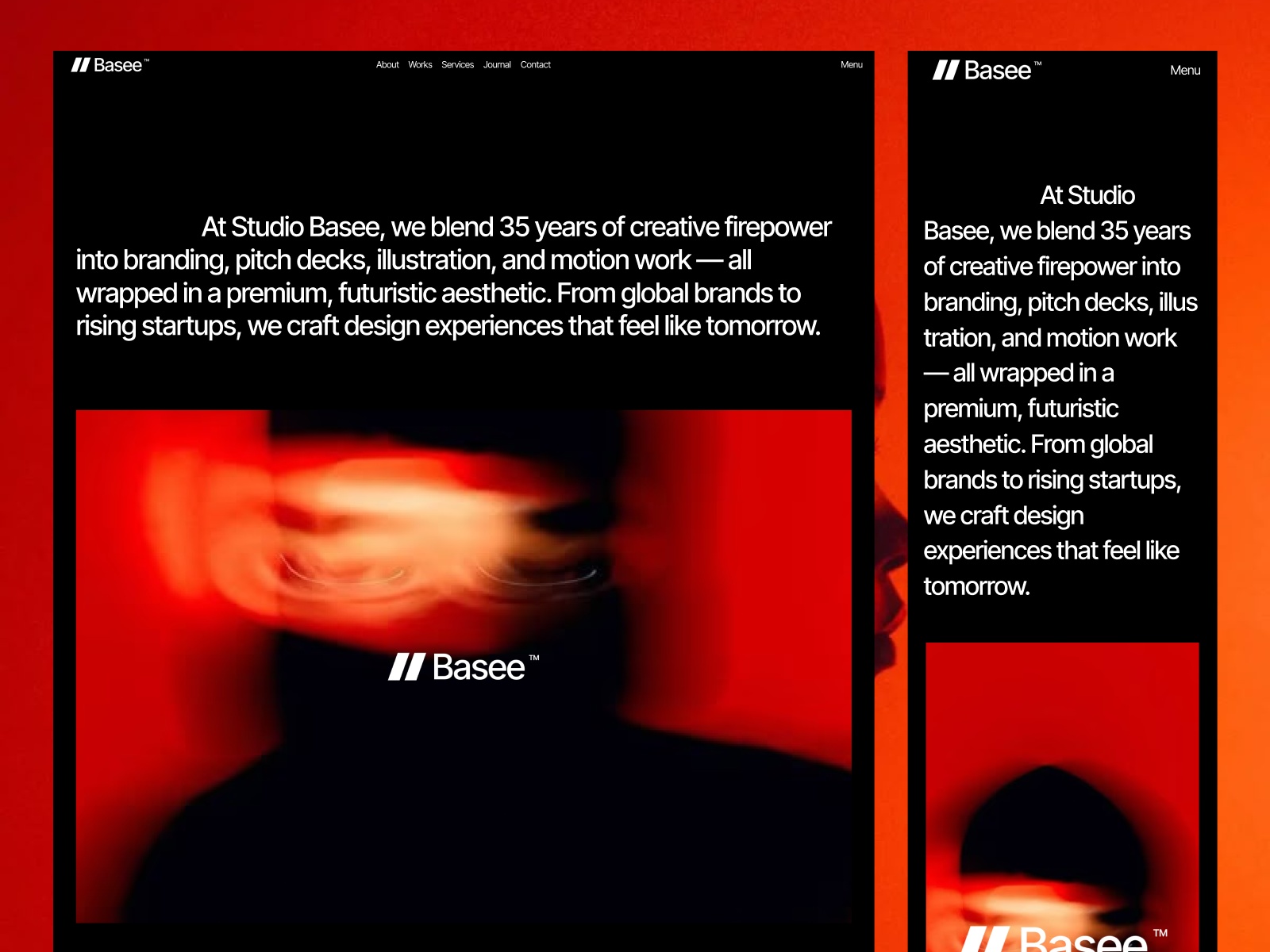 Screenshot of Basee studio website