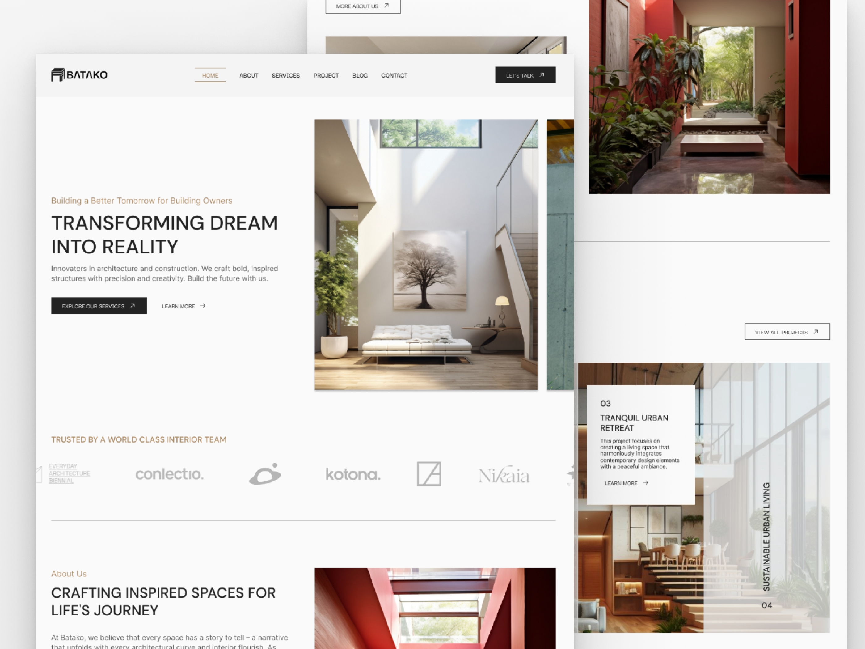 Screenshot 2 of Batako architecture interior design website