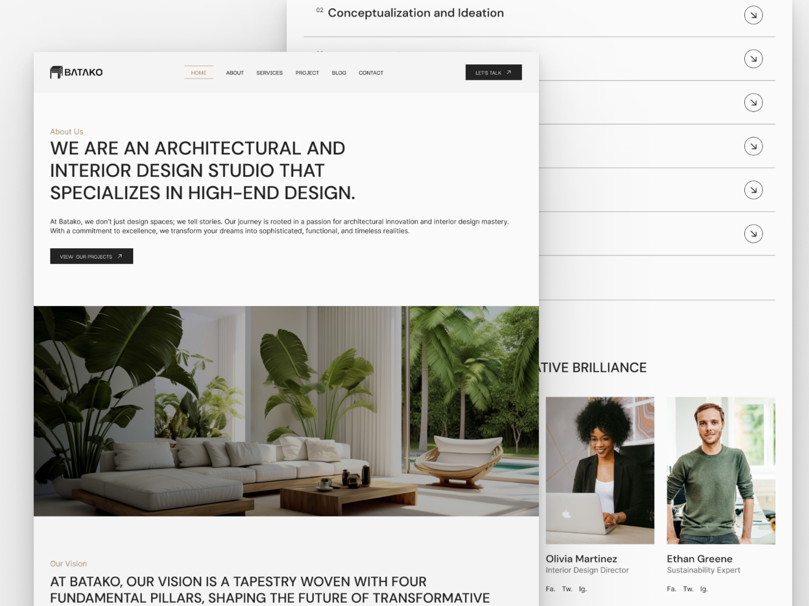 Screenshot 3 of Batako architecture interior design website