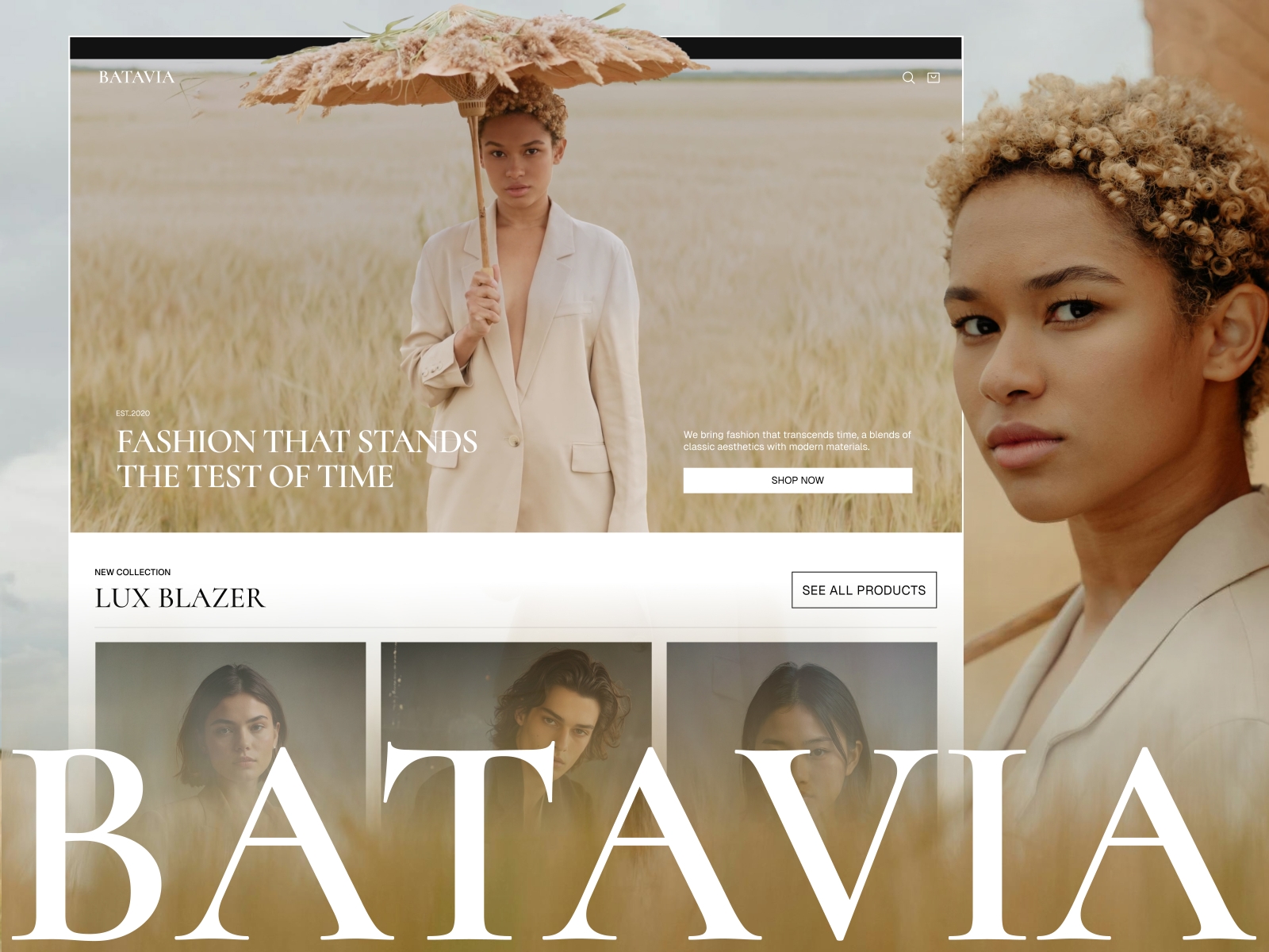 Screenshot of Batavia website