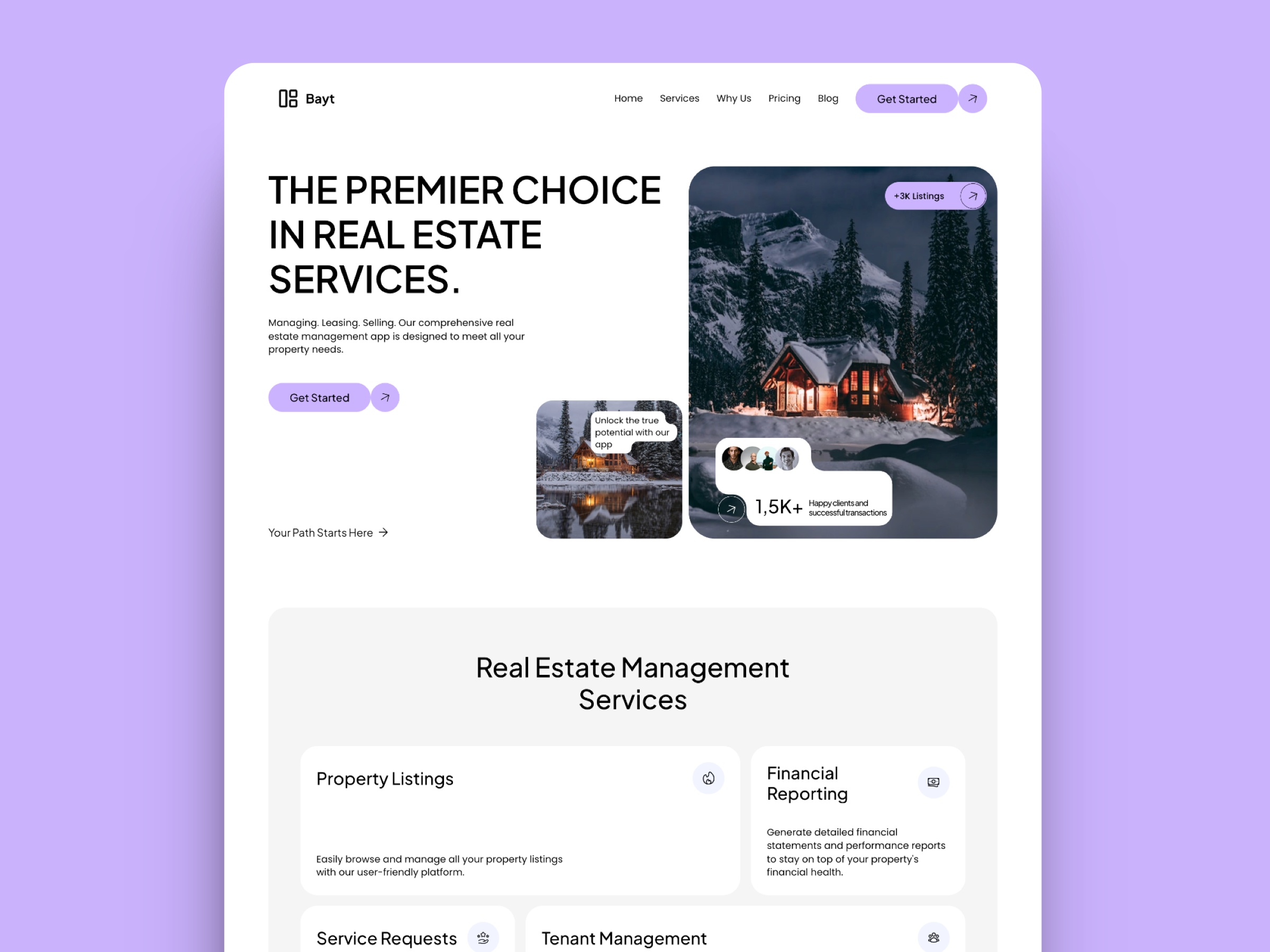 Screenshot of Bayt website