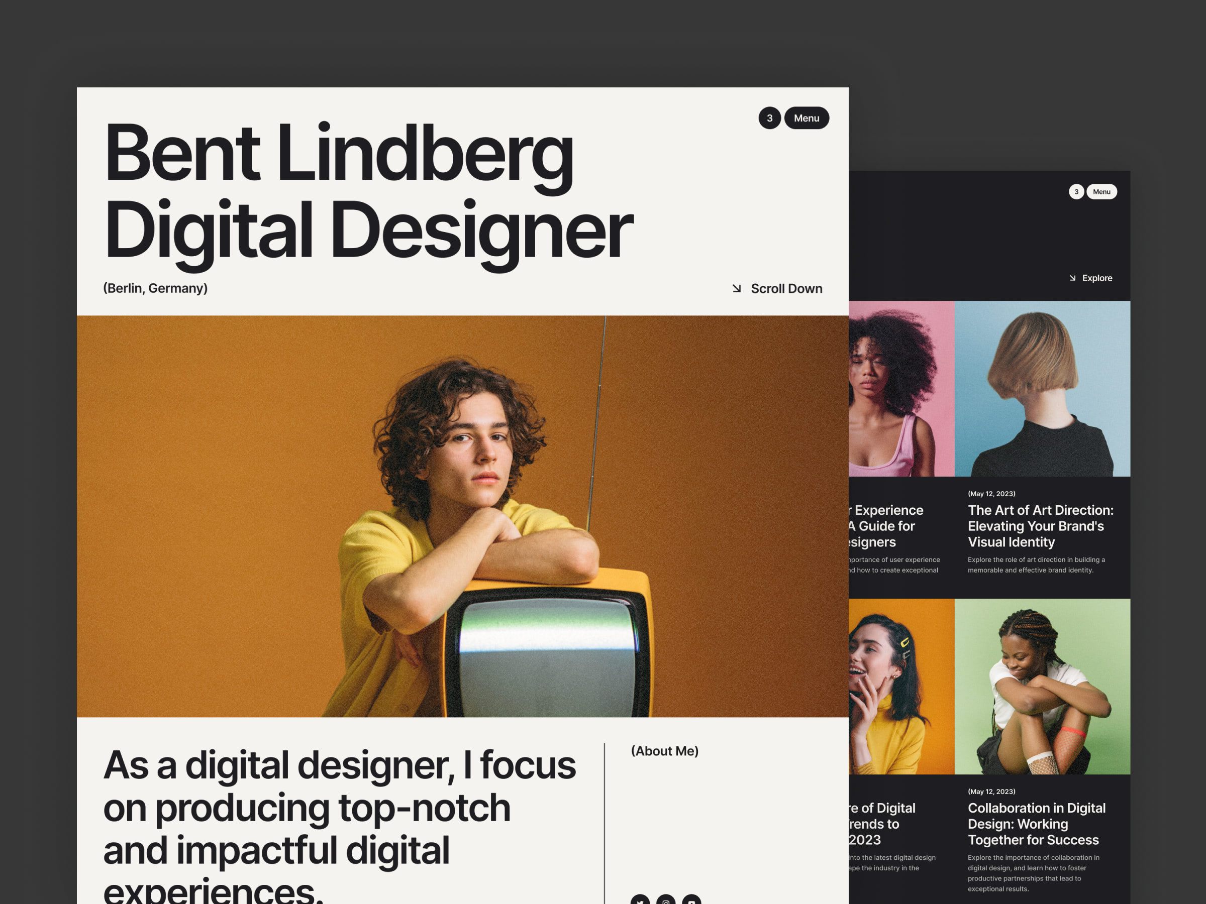 Screenshot of Bent website