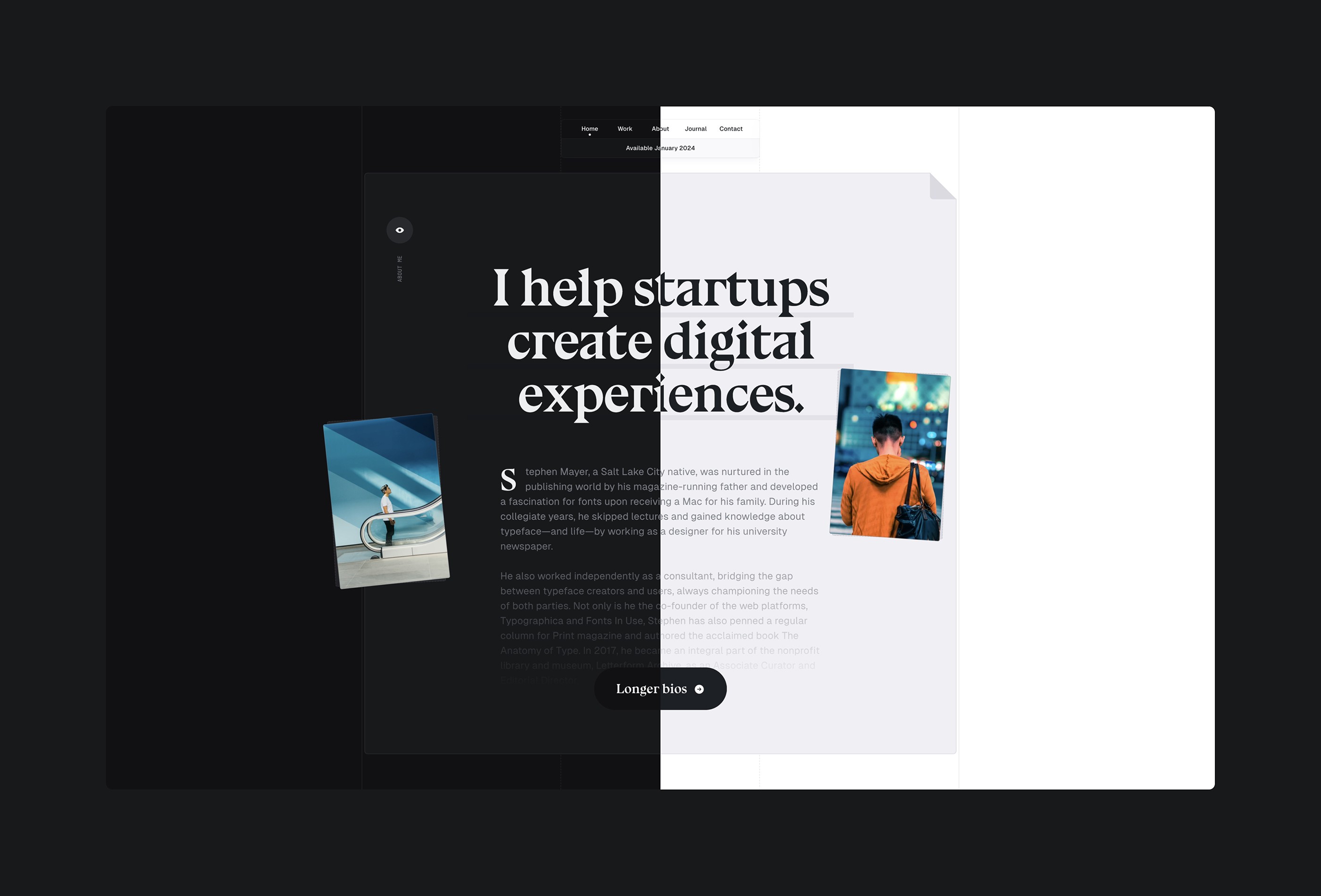Screenshot 3 of Benton personal portfolio template