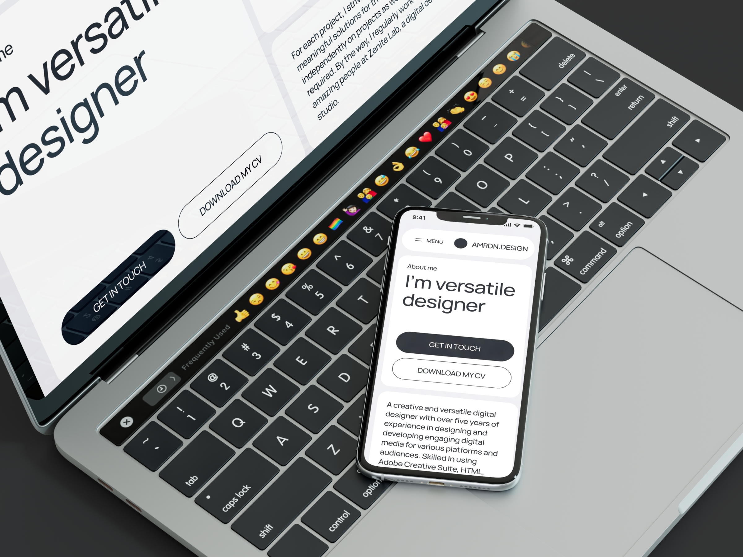 Screenshot 3 of Bentoze bento style portfolio website