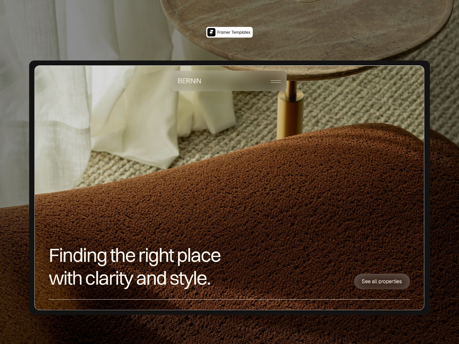 Screenshot of Bernini website