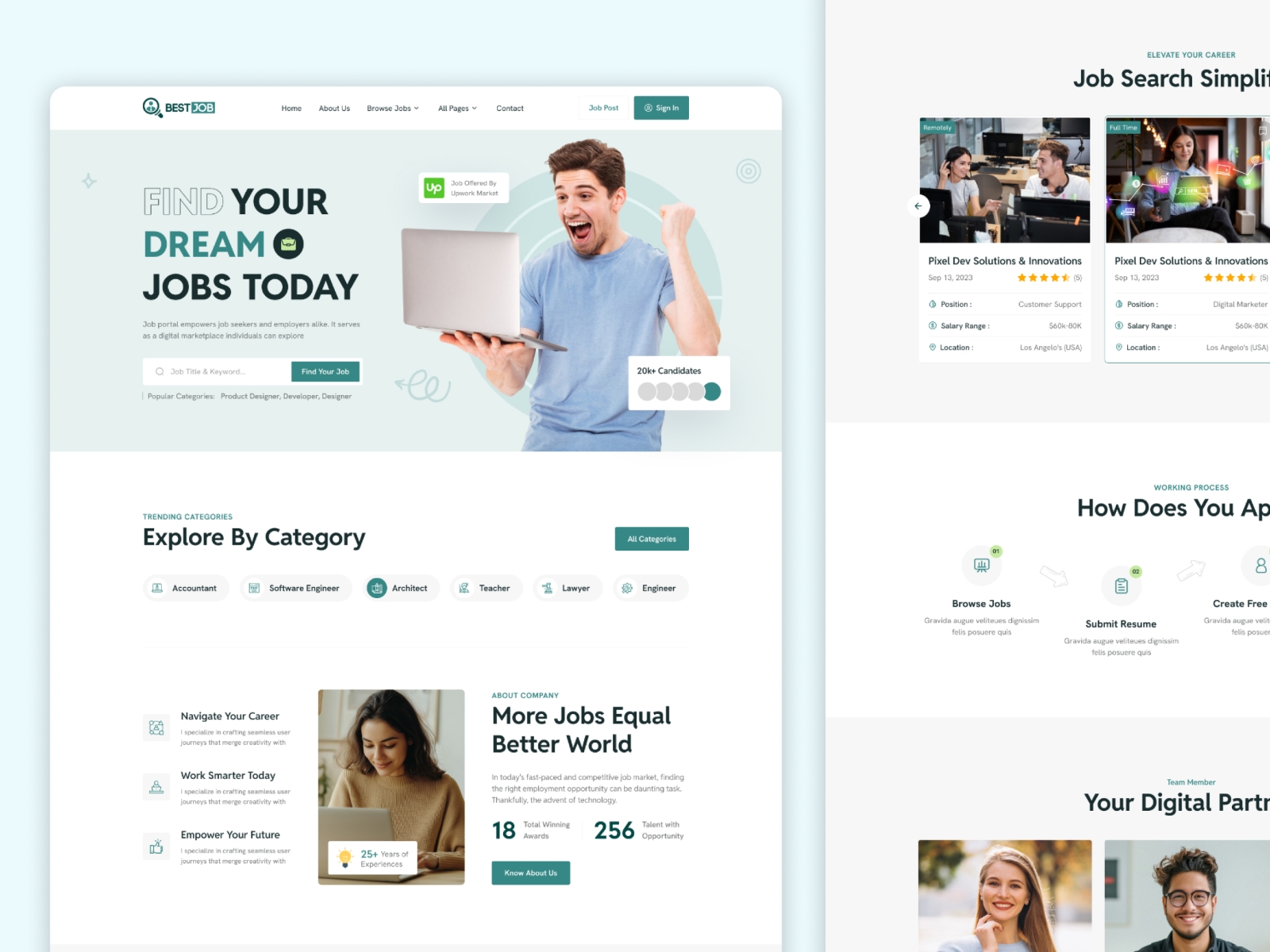 Screenshot of Bestjob website