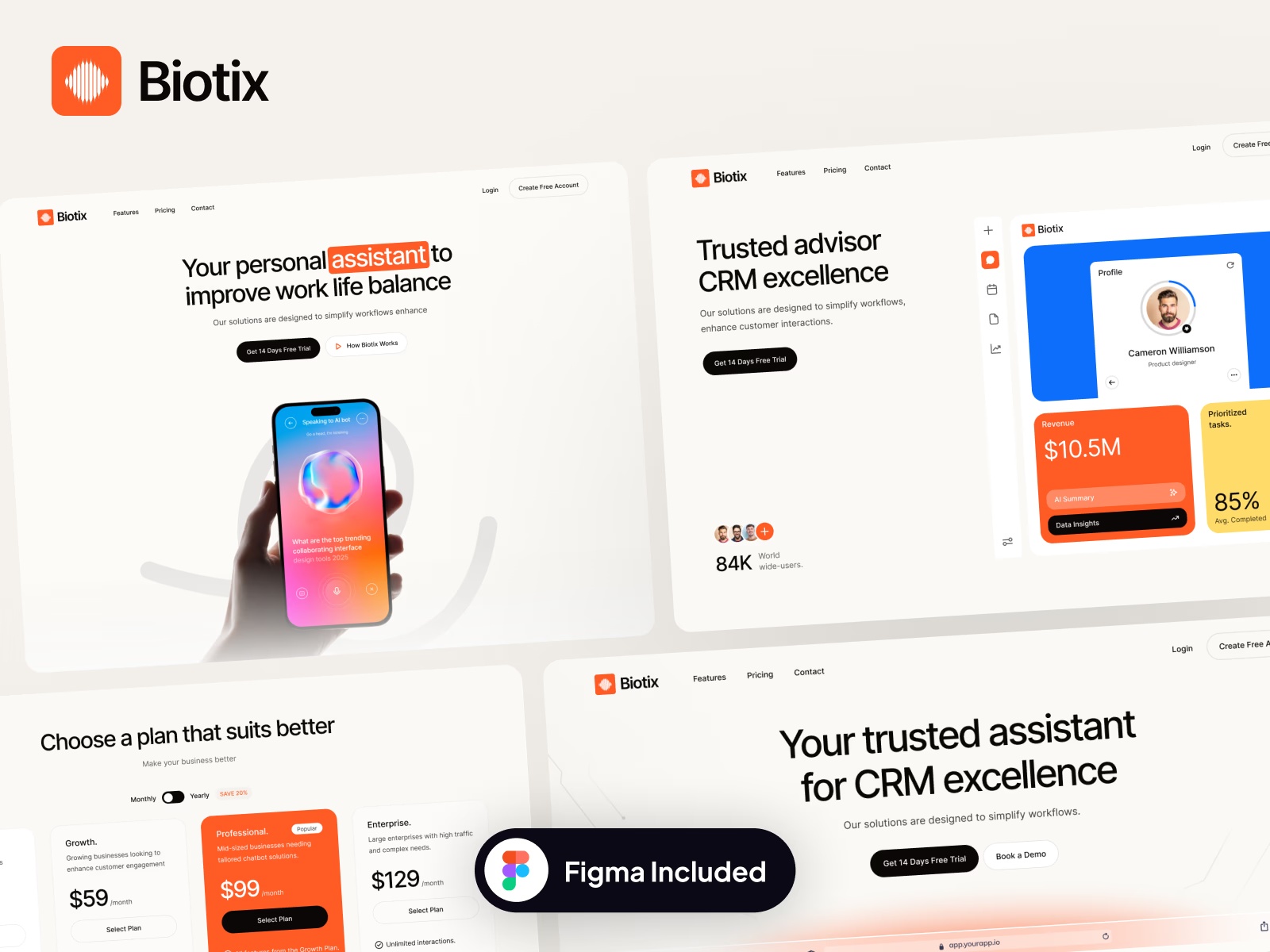 Screenshot of Biotix website