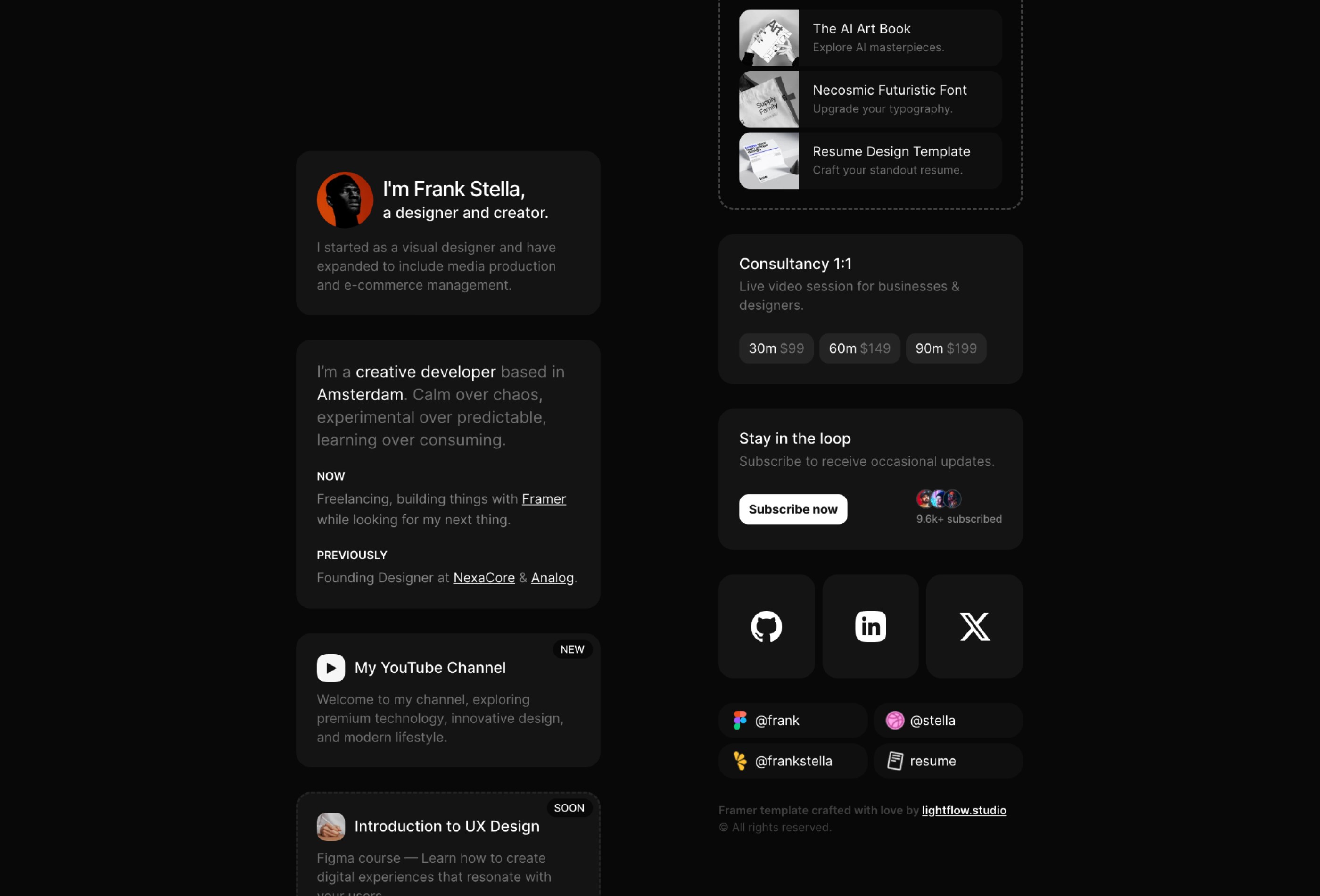 Screenshot 3 of Blocos minimal about page template