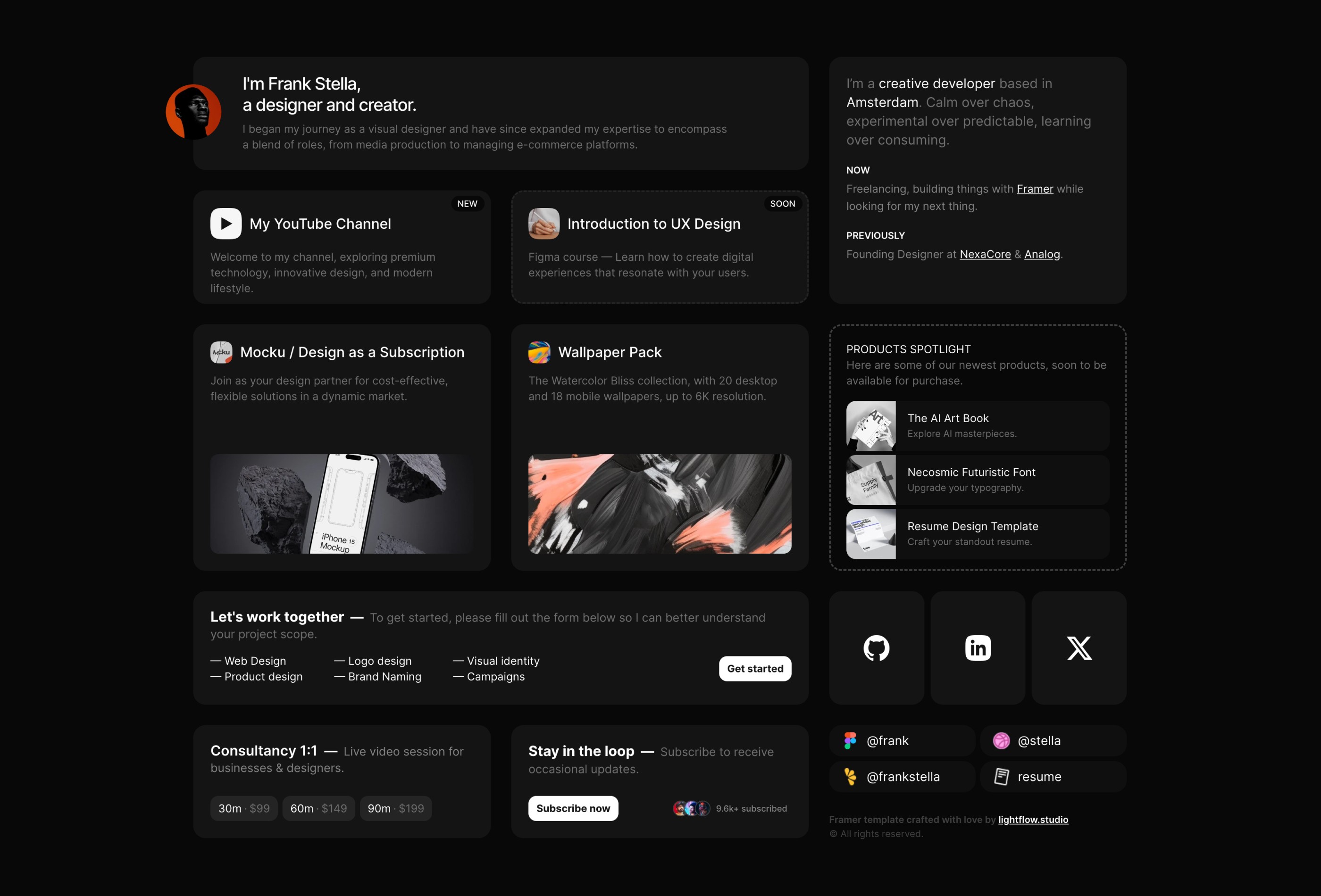 Screenshot 4 of Blocos minimal about page template