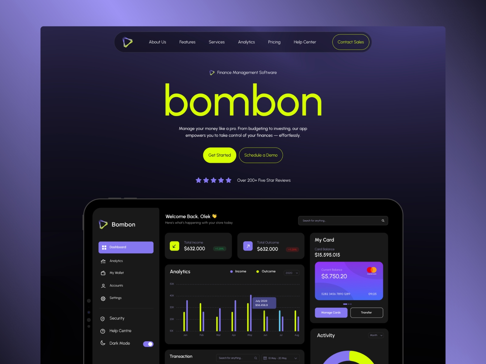 Screenshot of Bombon website