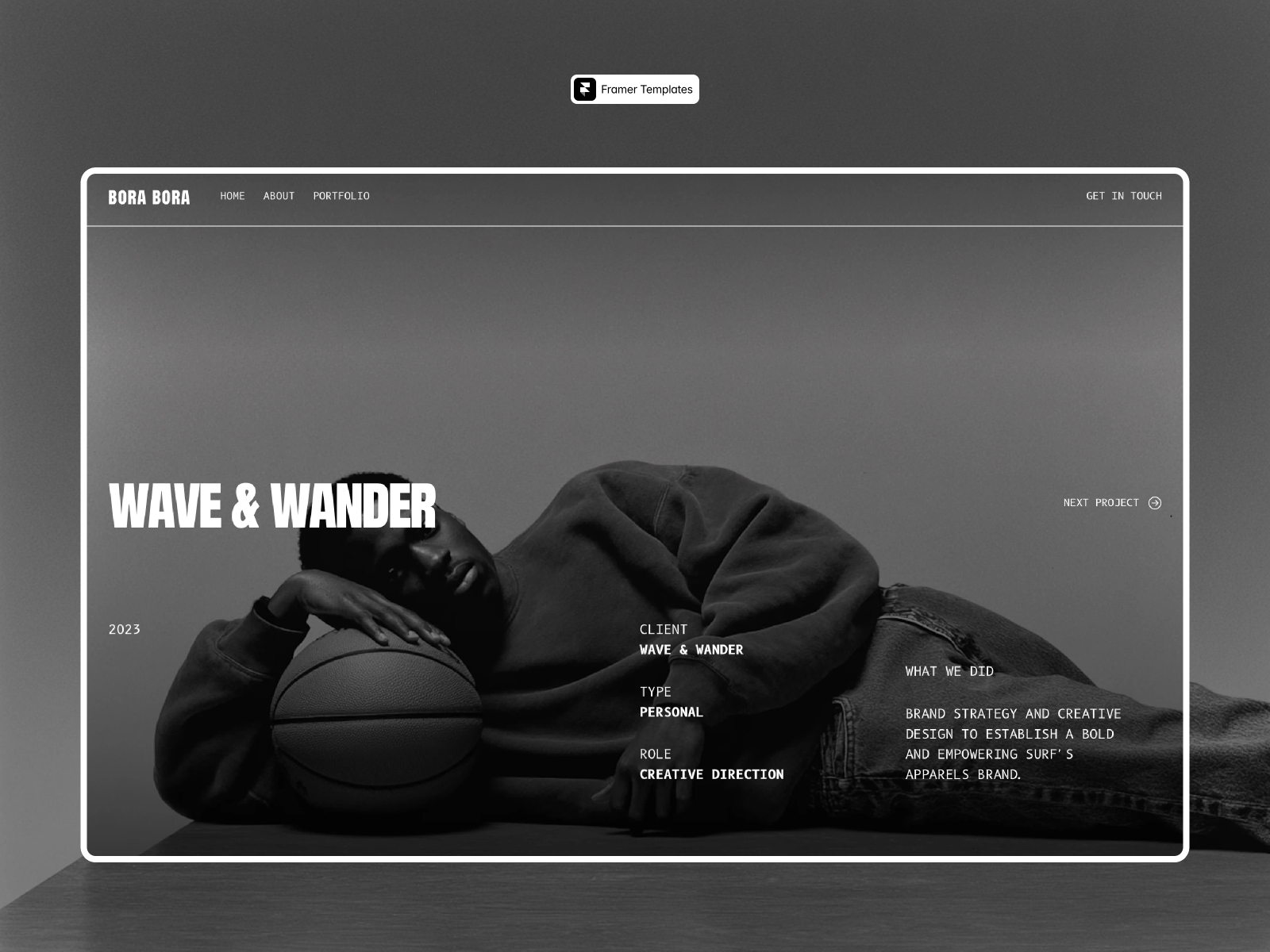 Screenshot of Bora bora website