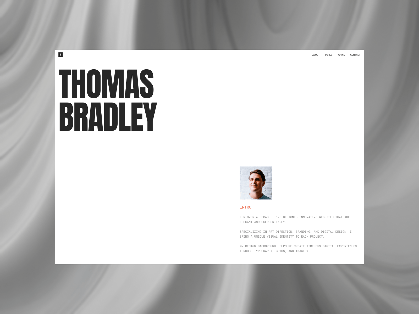 Screenshot 3 of Bradley portfolio template