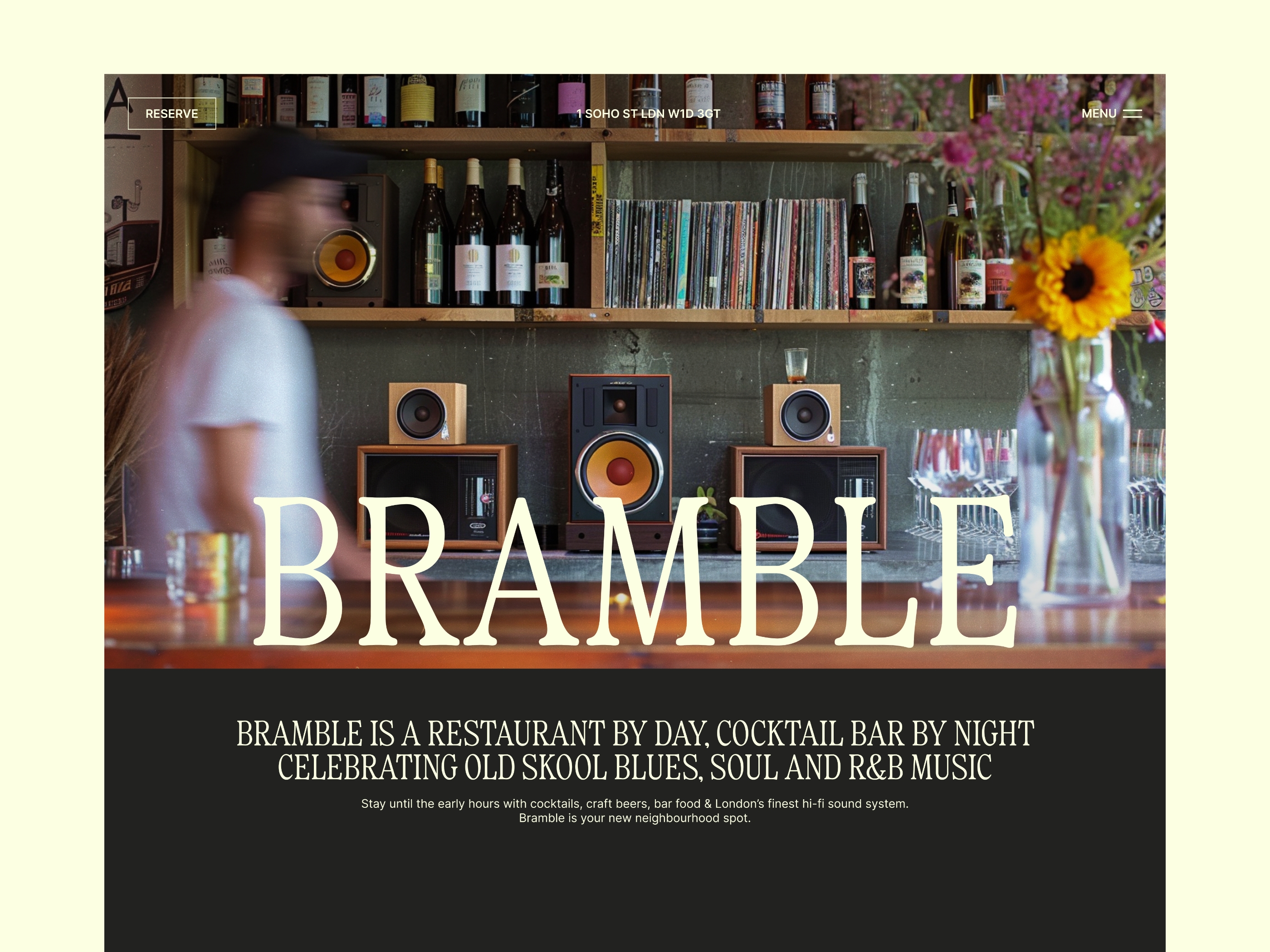 Screenshot of Bramble website