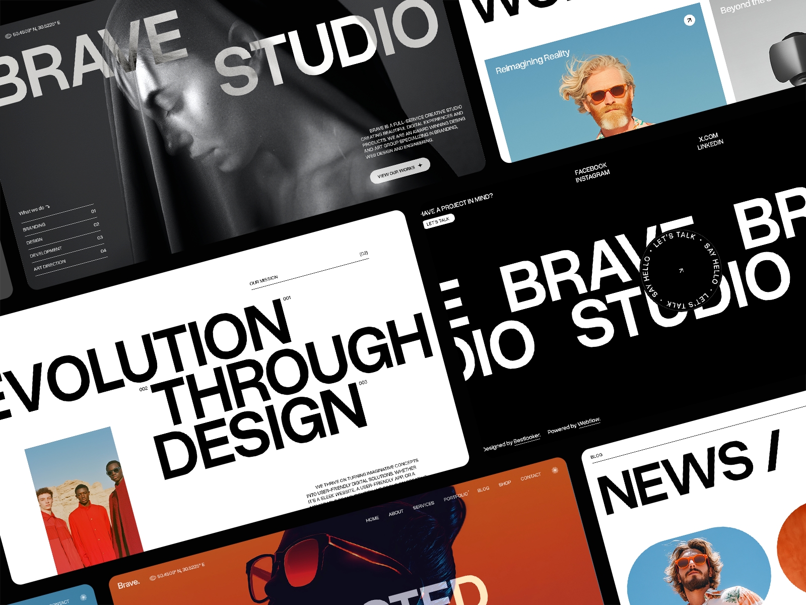 Screenshot of Brave studio website