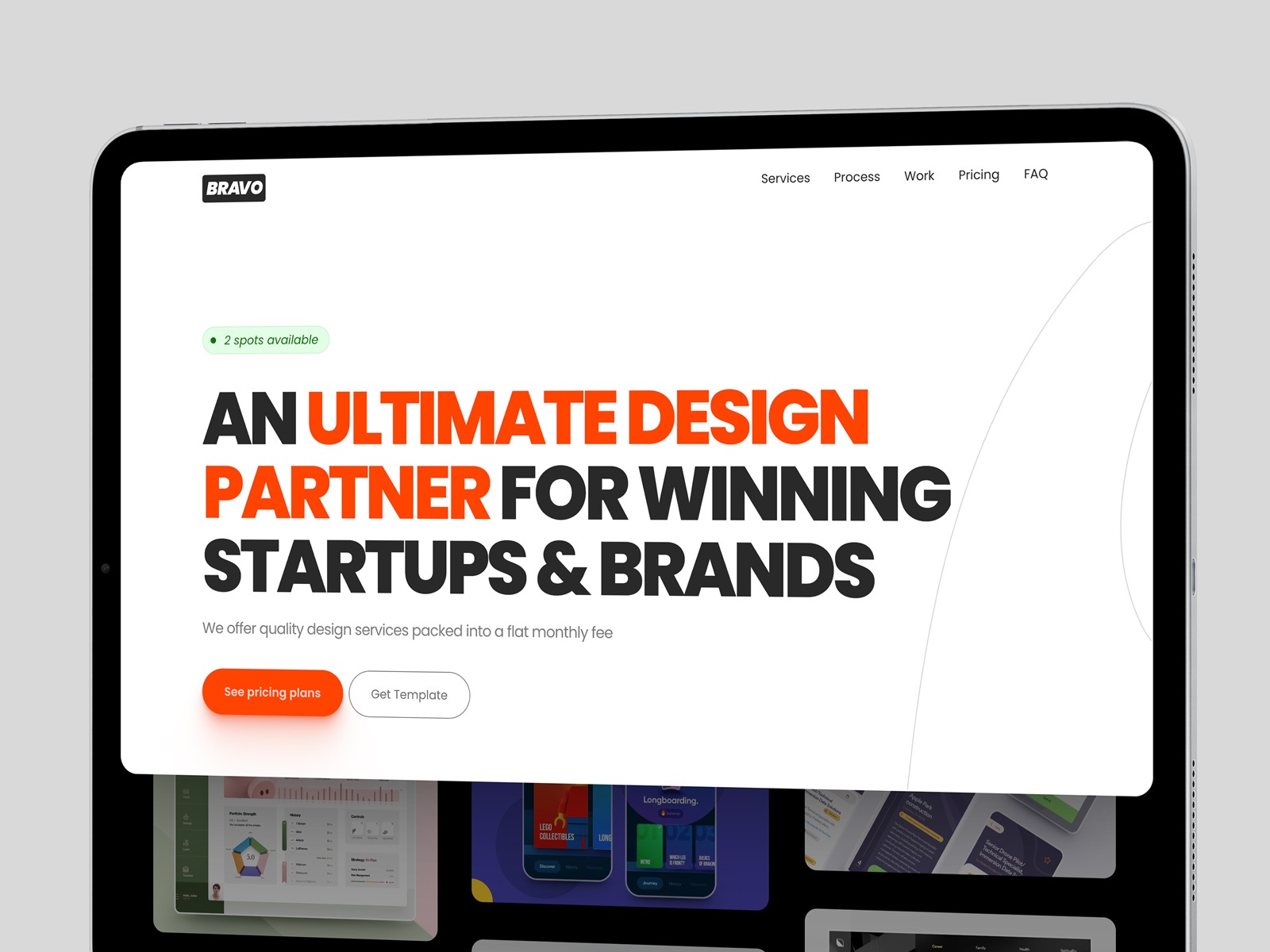 Screenshot of Bravo website