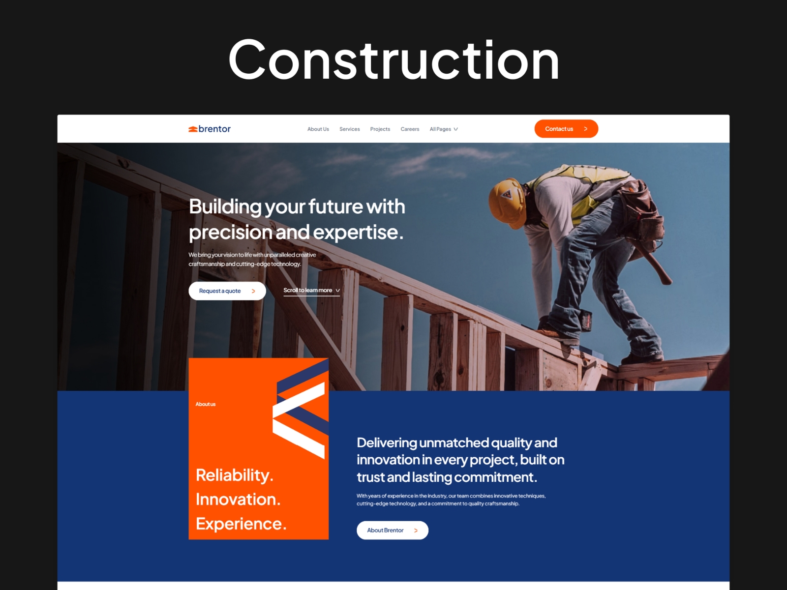 Screenshot of Brentor website