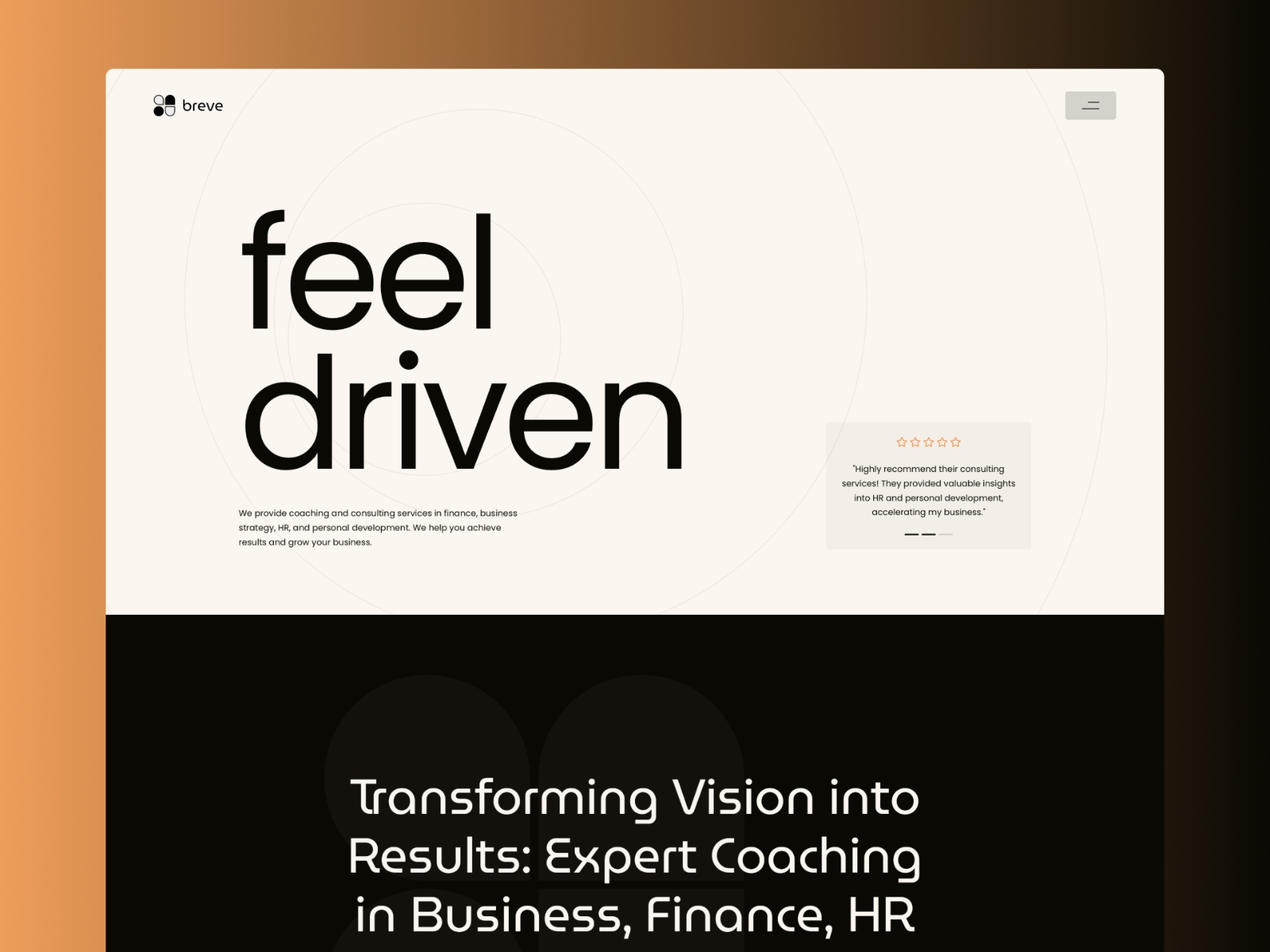 Screenshot of Breve website