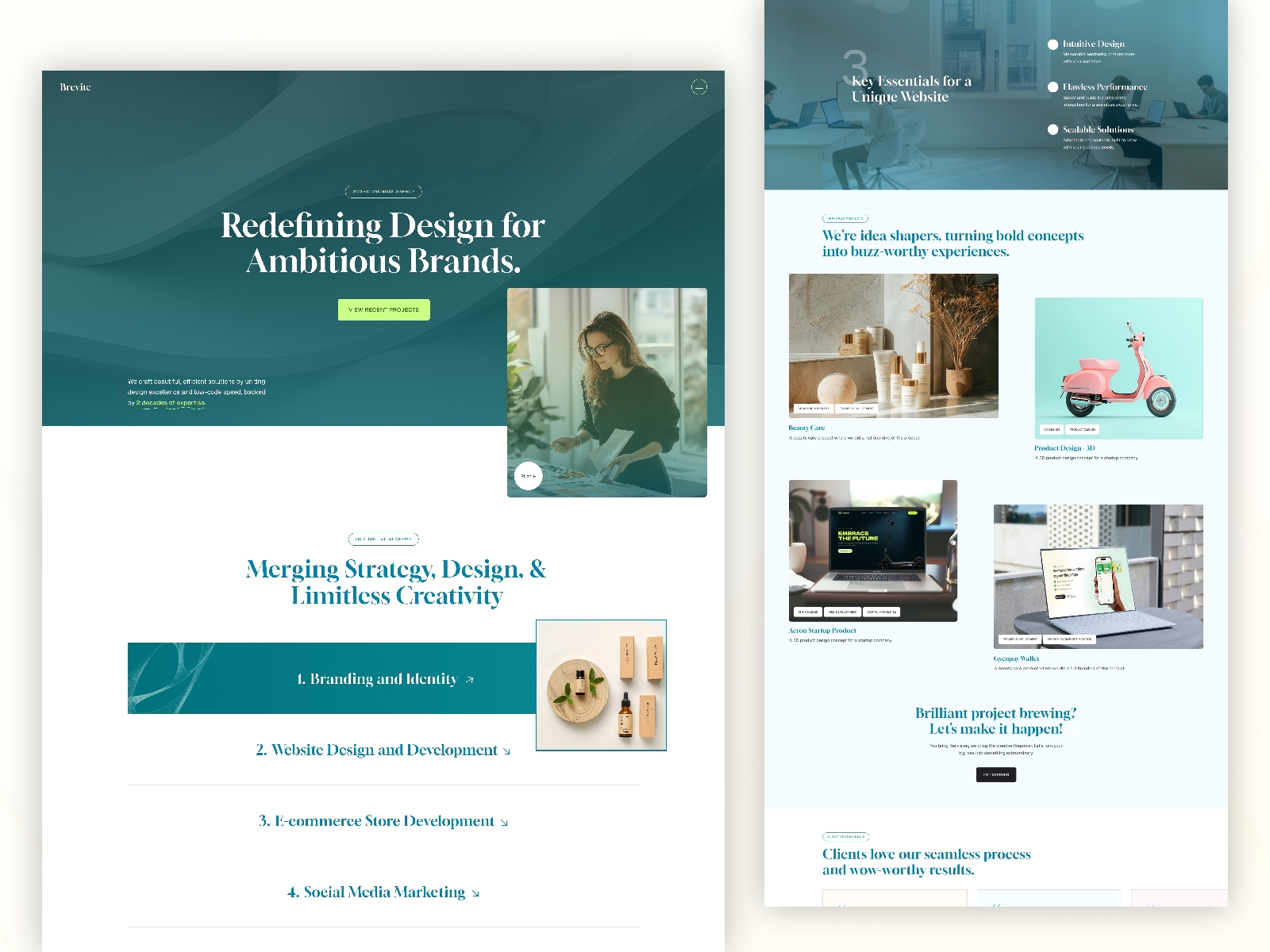 Screenshot of Brevite website