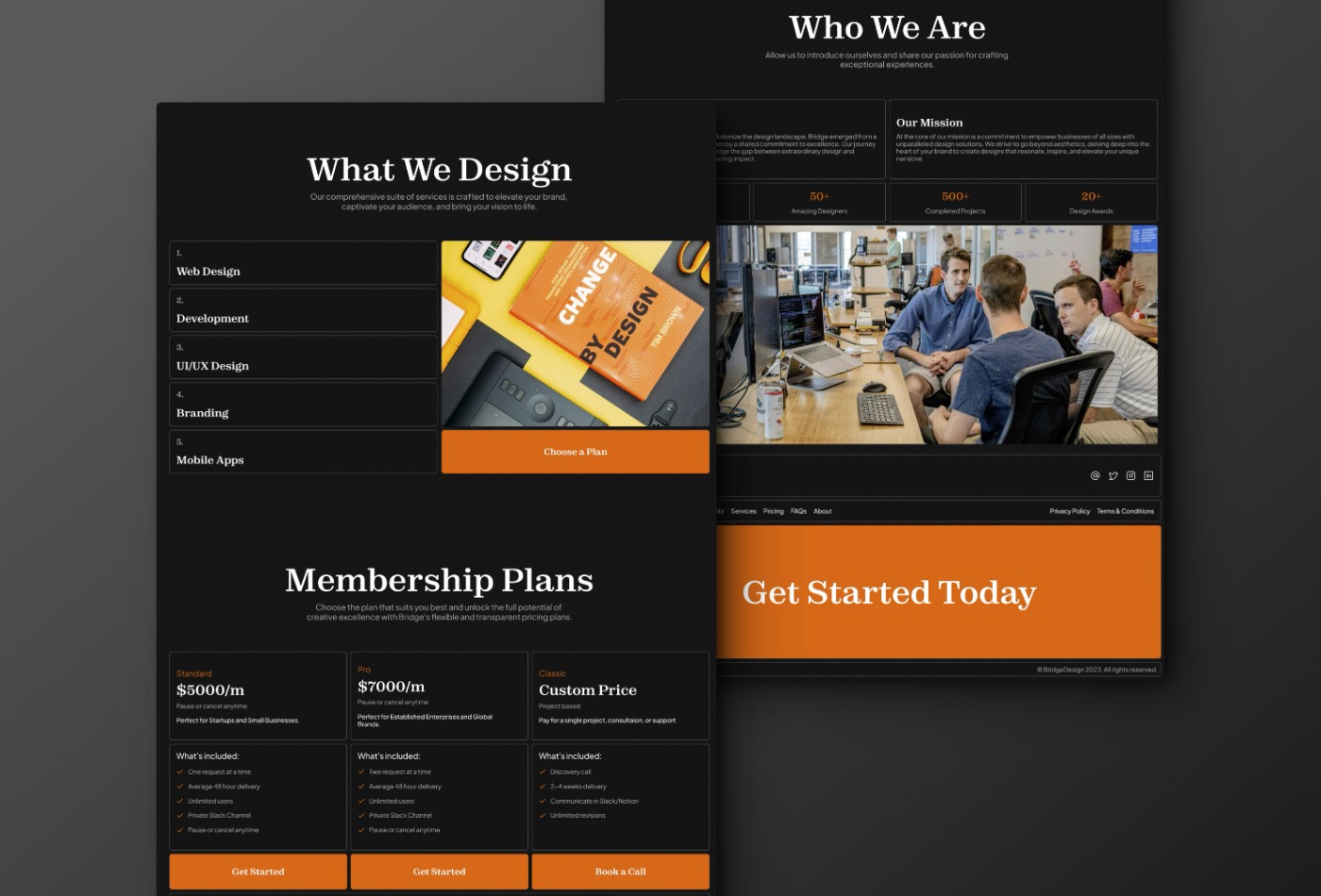 Screenshot 3 of Bridge design agency template