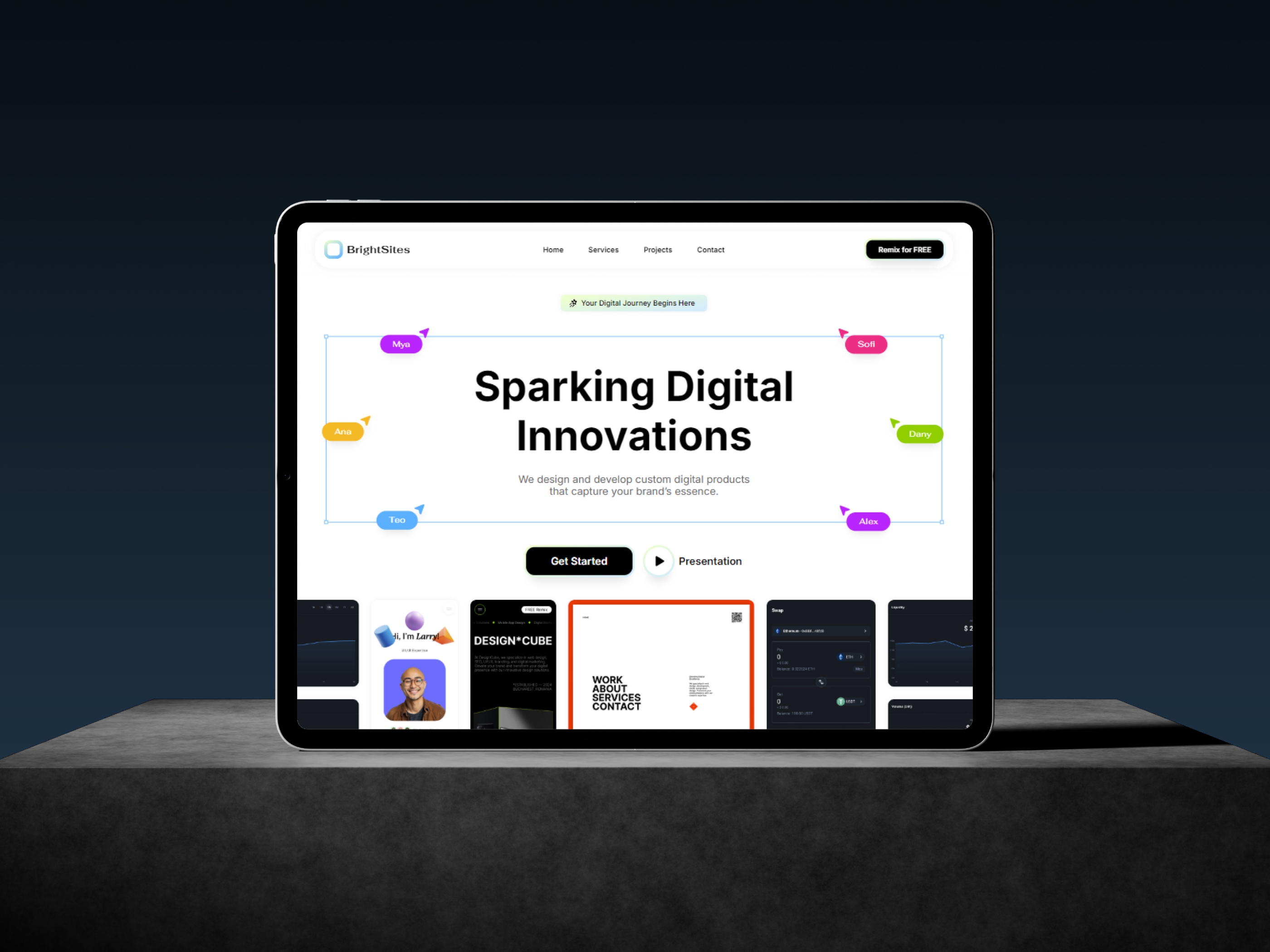 Screenshot of Brightsites 3fux7d website