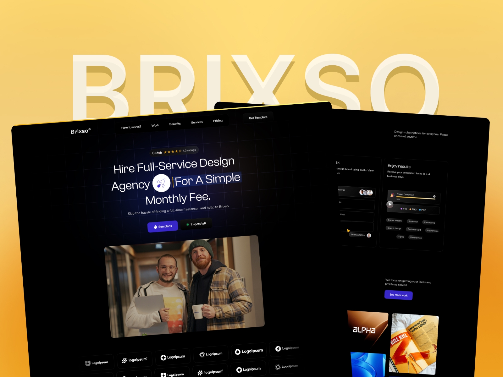 Screenshot of Brixso website