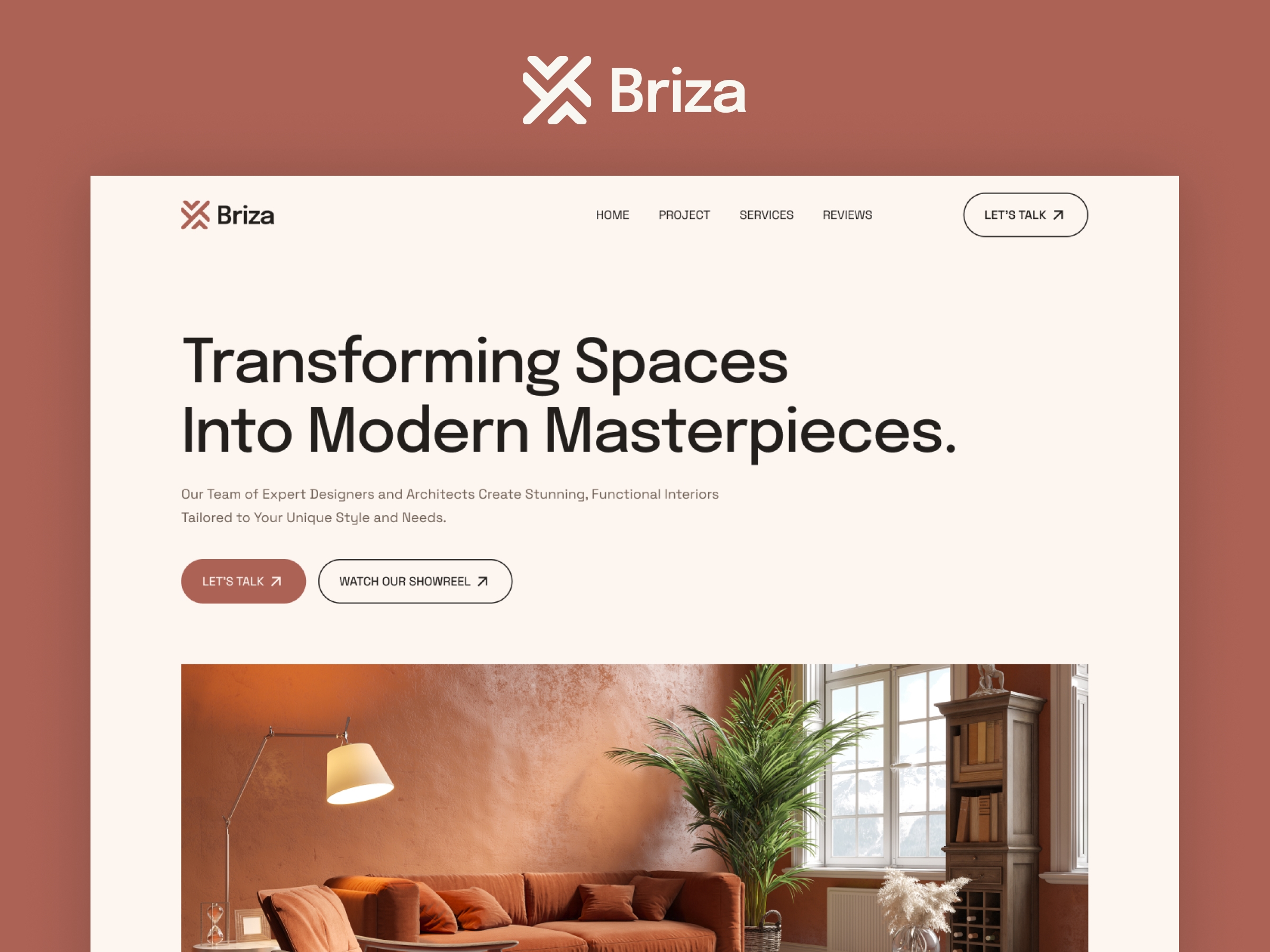 Screenshot of Briza website