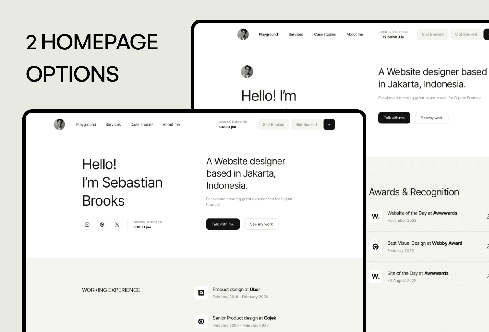 Screenshot 2 of Brooks website designer and developer portofolio