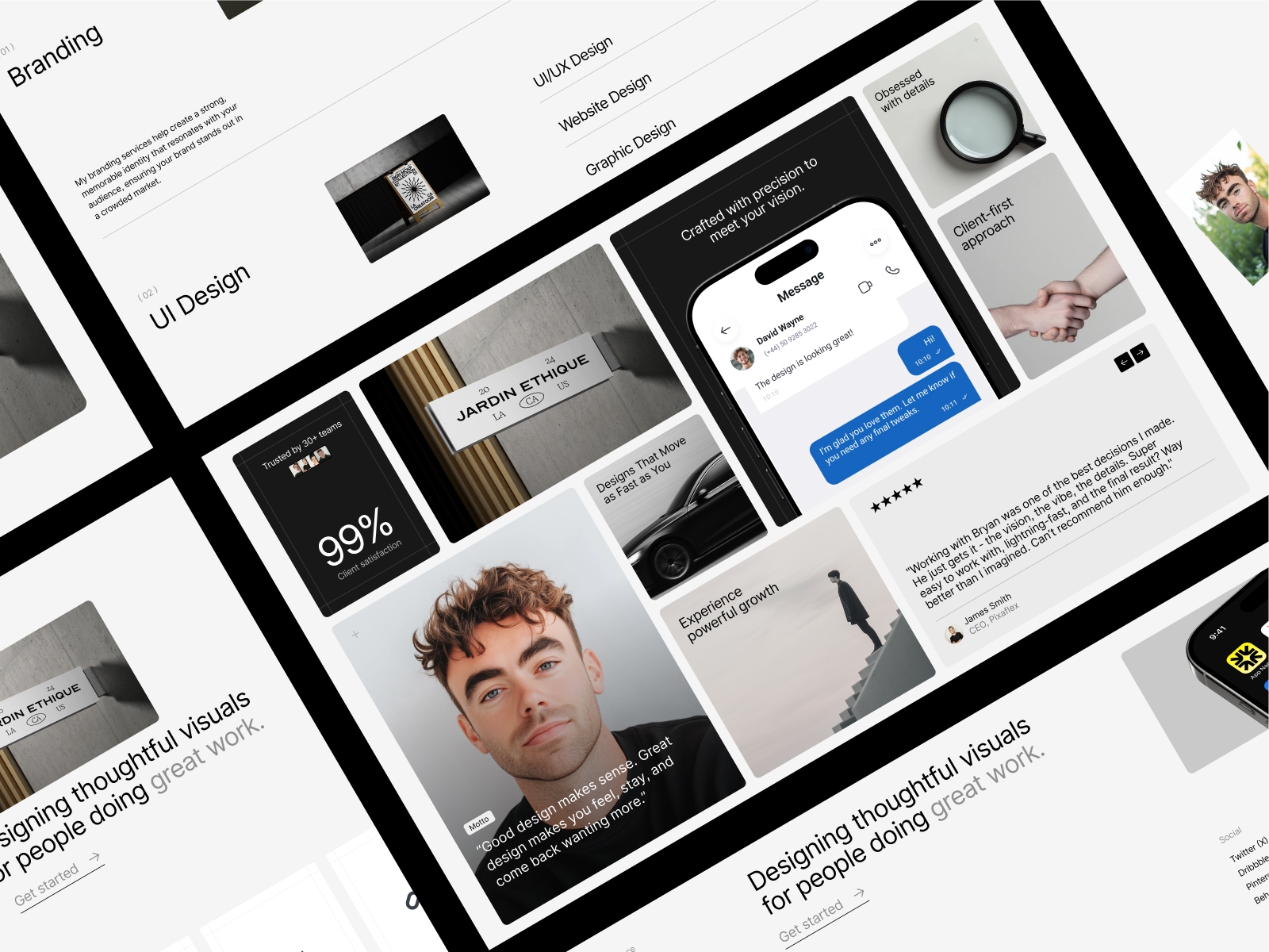 Screenshot of Bryanfolio website