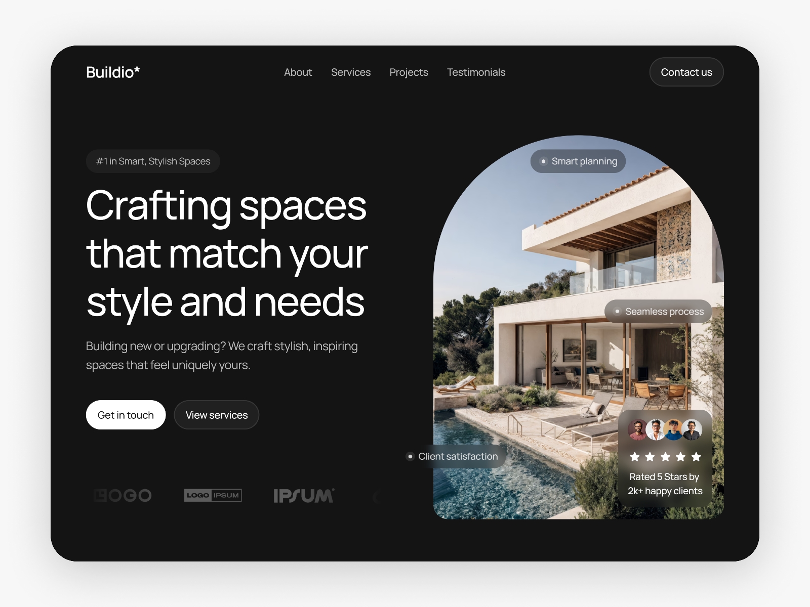 Screenshot of Buildio website