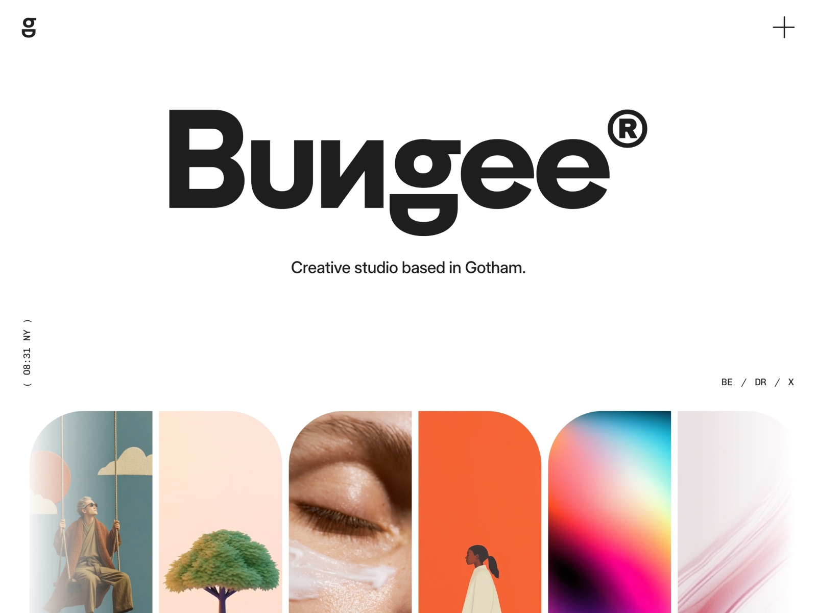 Screenshot of Bungee website