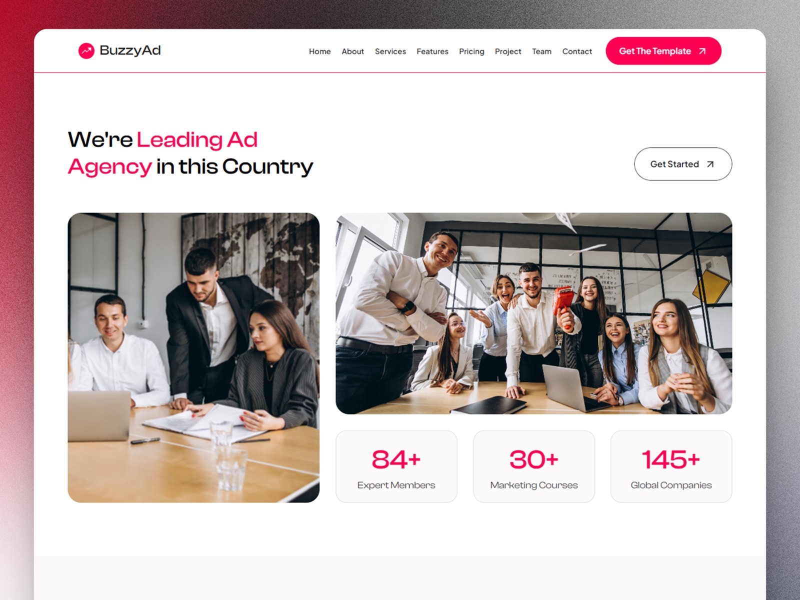 Screenshot of Buzzyad website