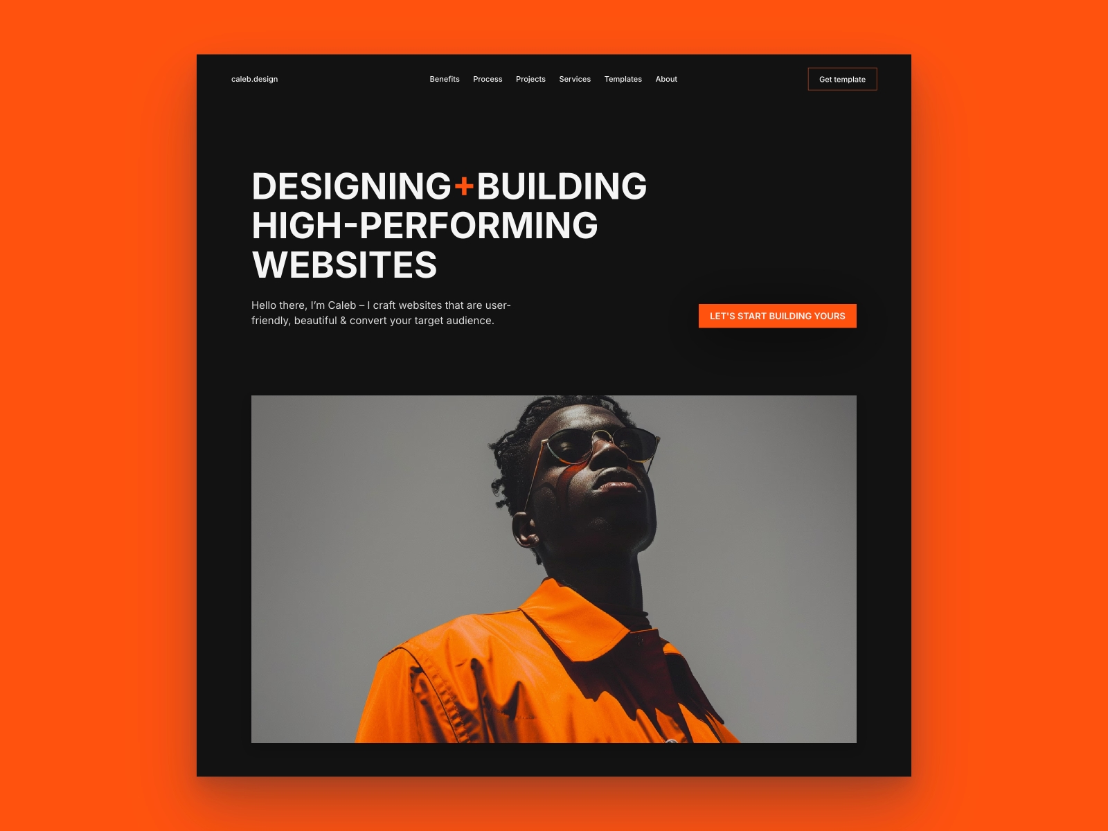 Screenshot of Calebdesign website