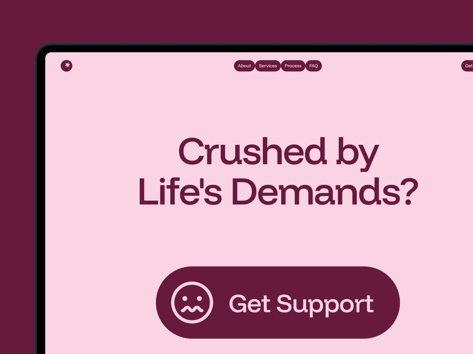 Screenshot of Calmly website