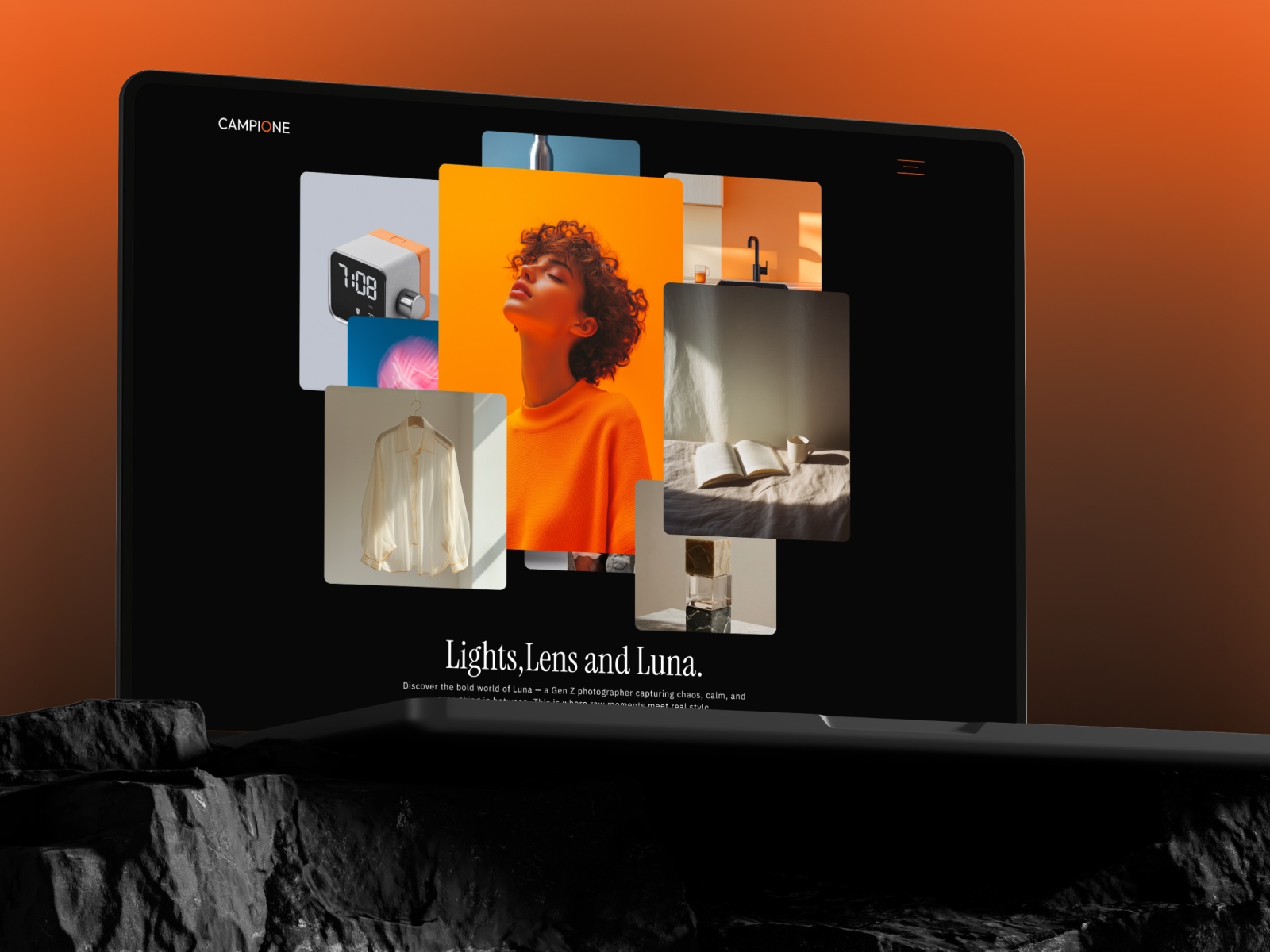 Screenshot of Campione website