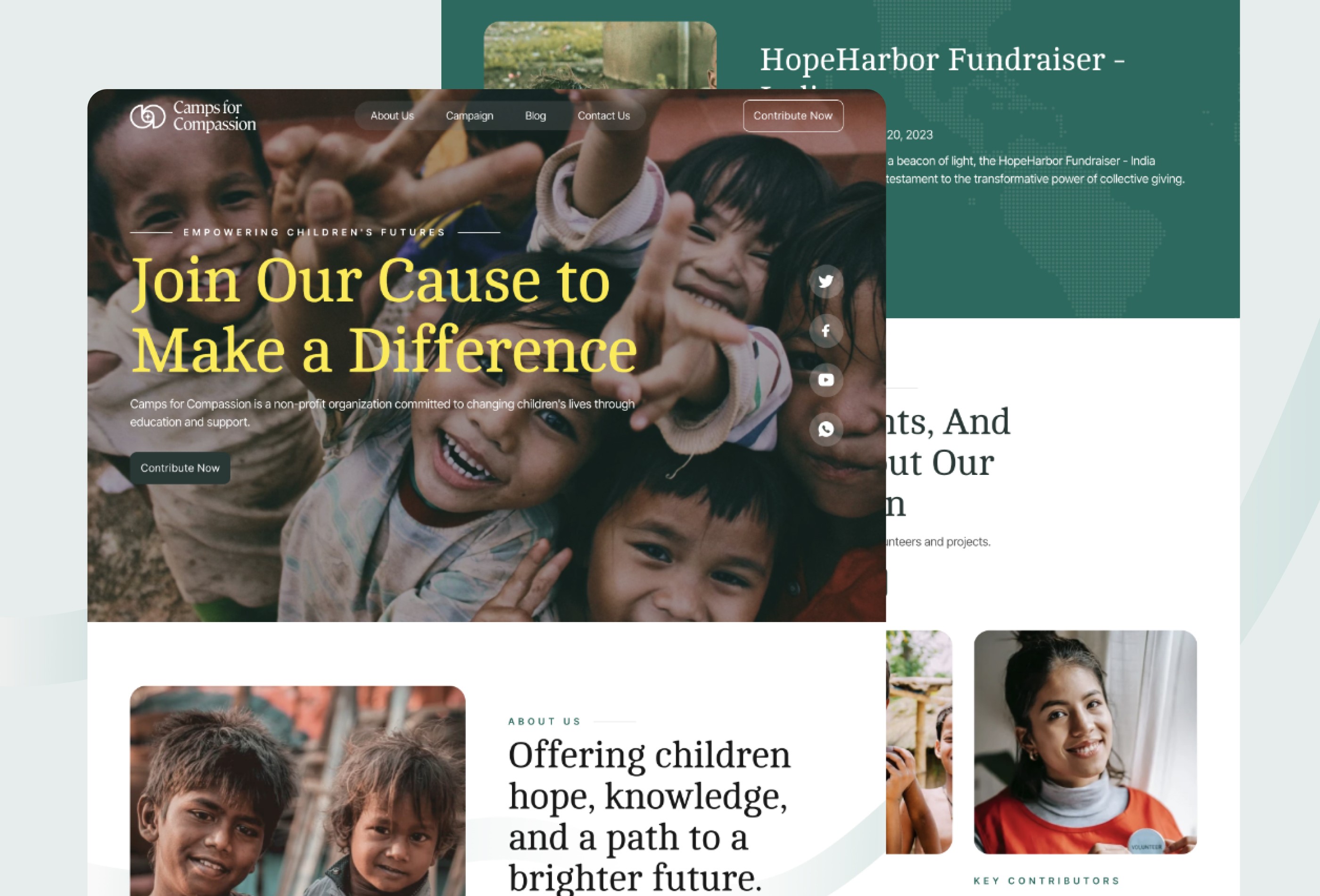 Screenshot 2 of Camps for compassion charity framer template